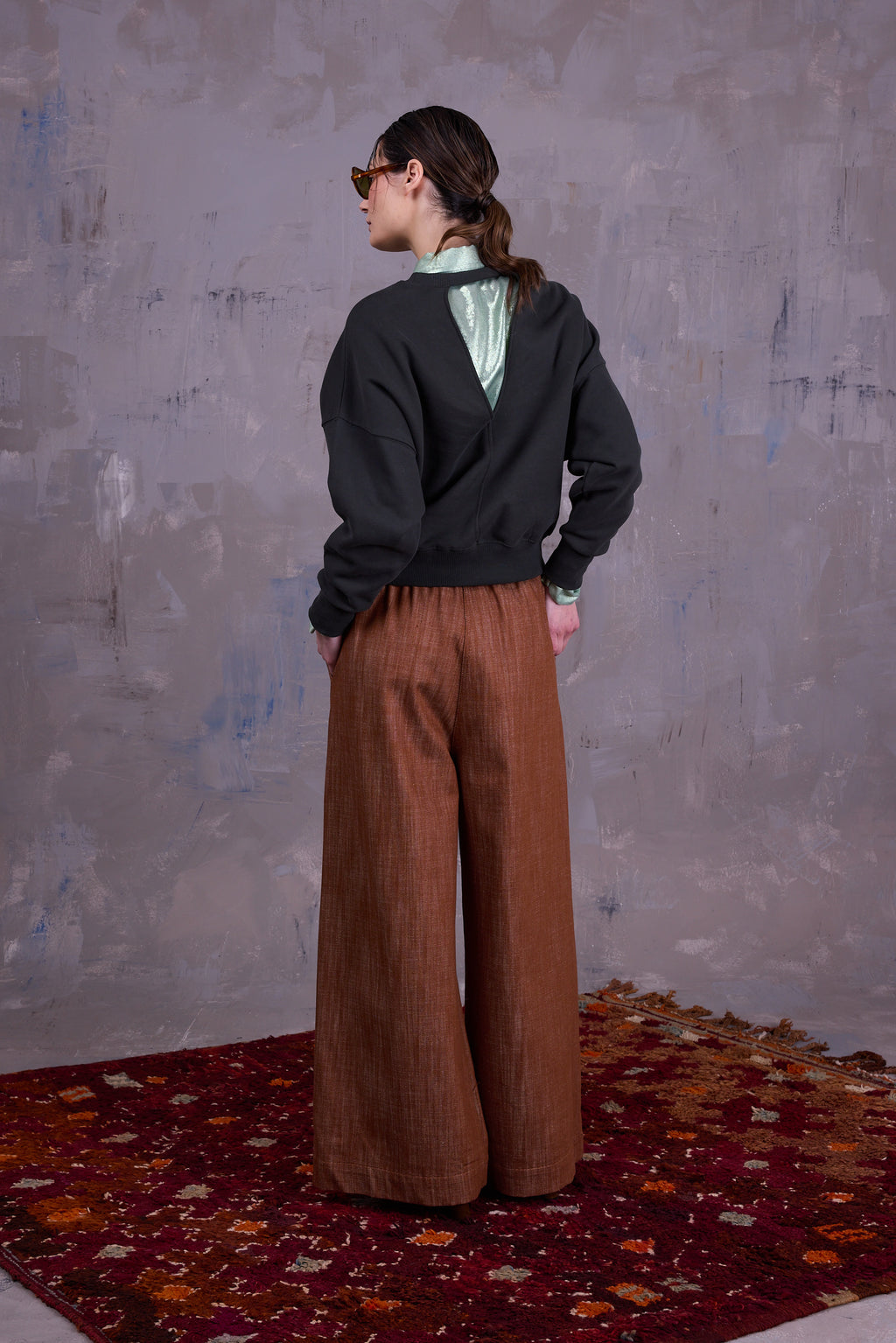 Georgette sweater in deep forest