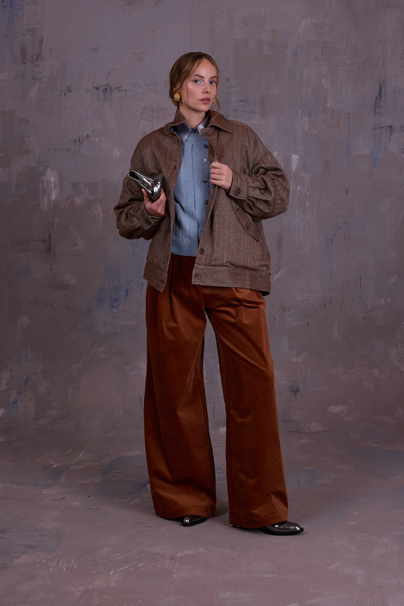 Gerrit jacket in coconut herringbone