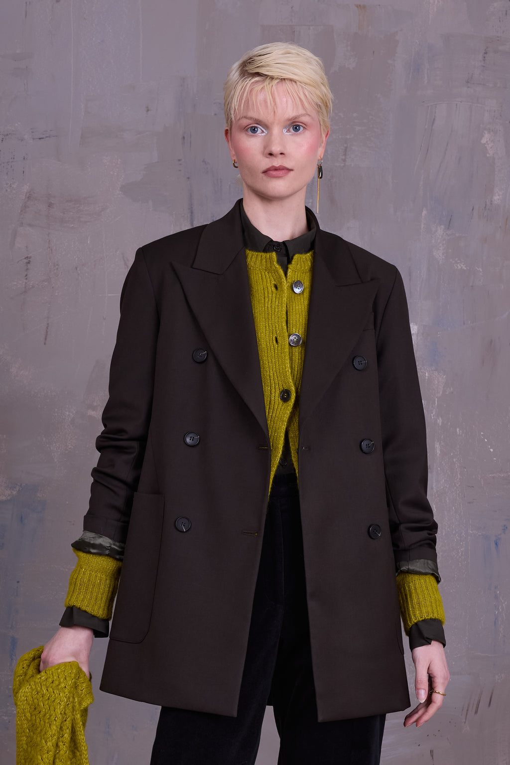 Glenn blazer in black olive
