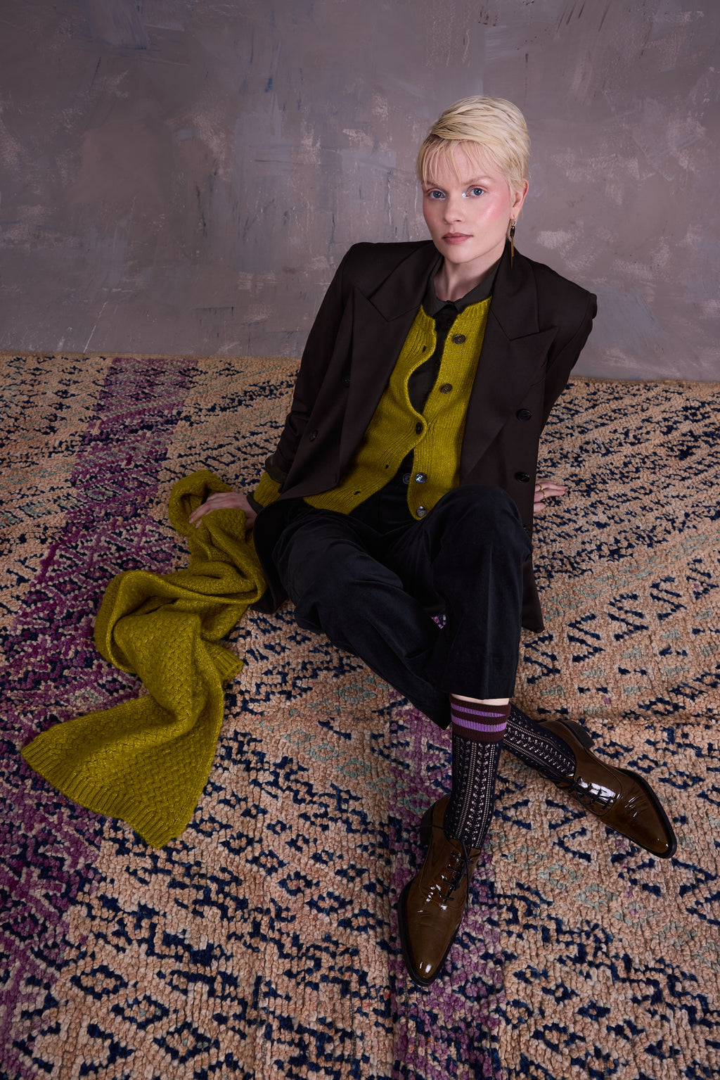 Glenn blazer in black olive