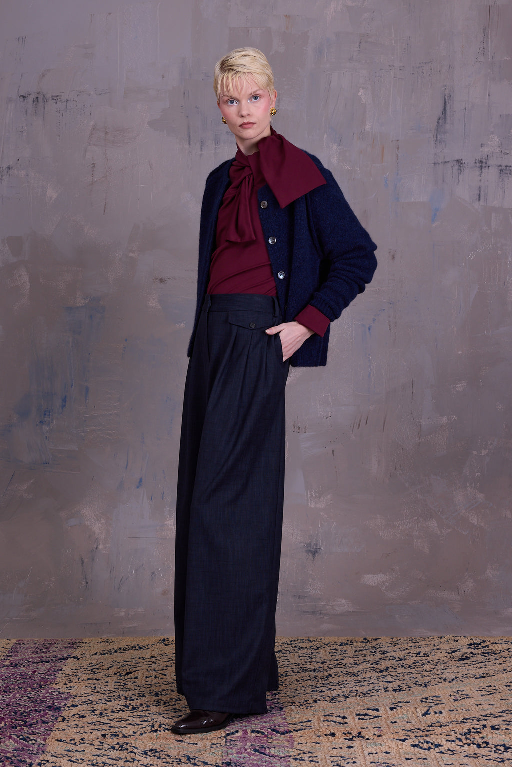 Graz cardigan in  midnight blue