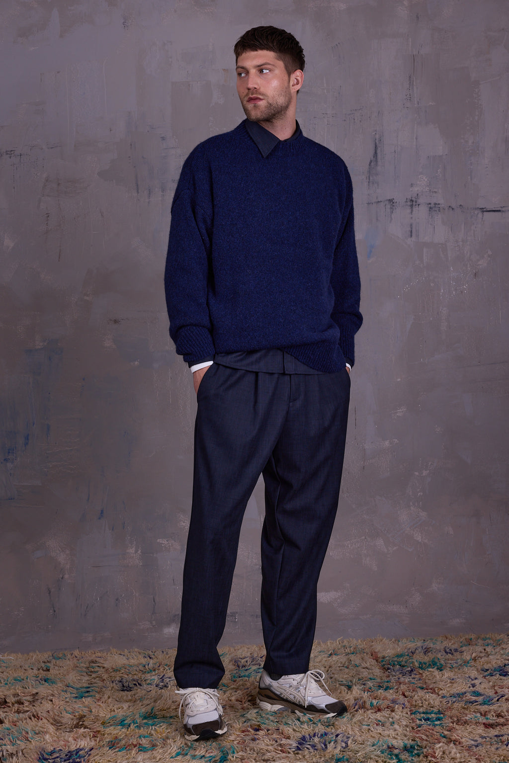 Greenville trui in midnight blue