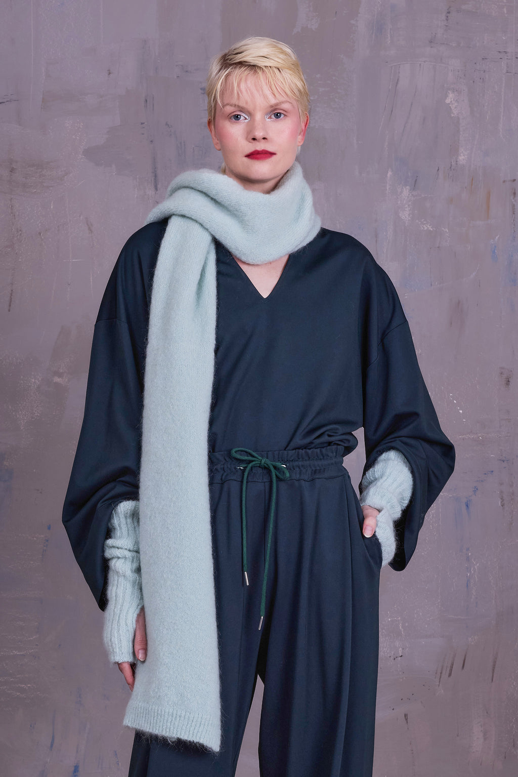 Gorki sjaal in light aqua
