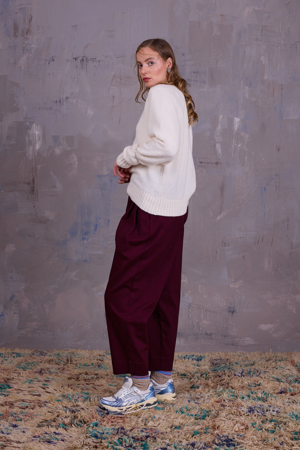 Gilly knitted sweater in ecru