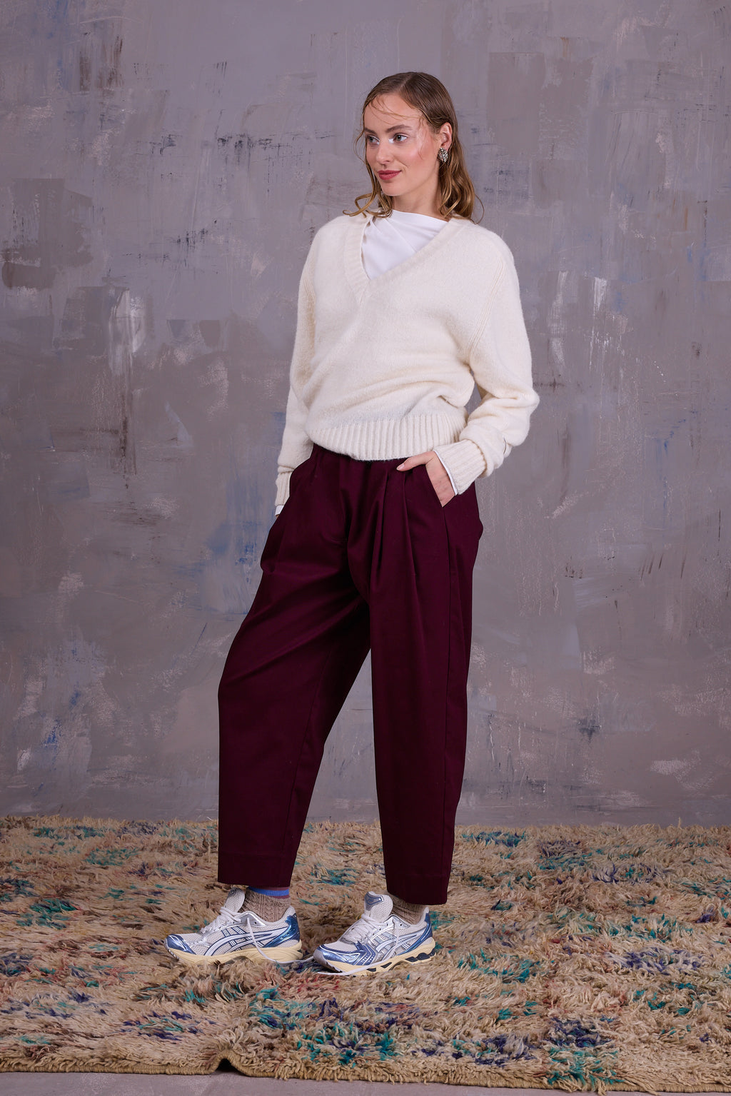 Gilly knitted sweater in ecru
