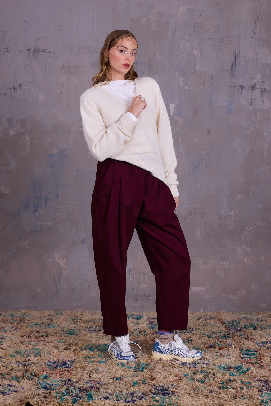 Gilly knitted sweater in ecru