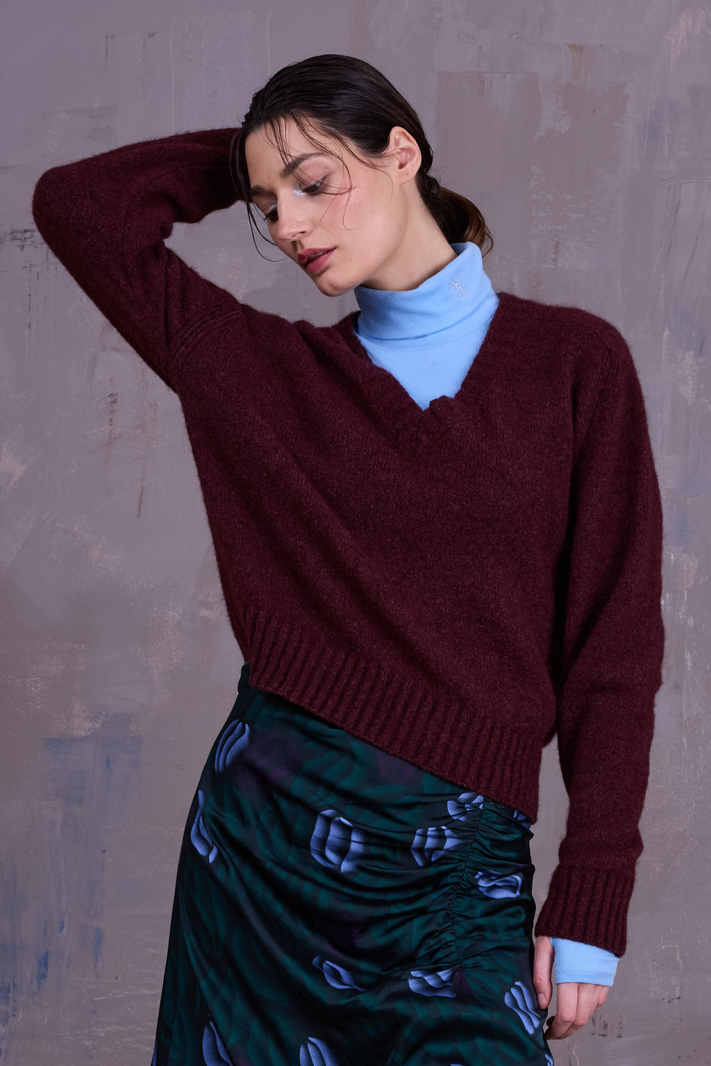 Gilly trui in merlot