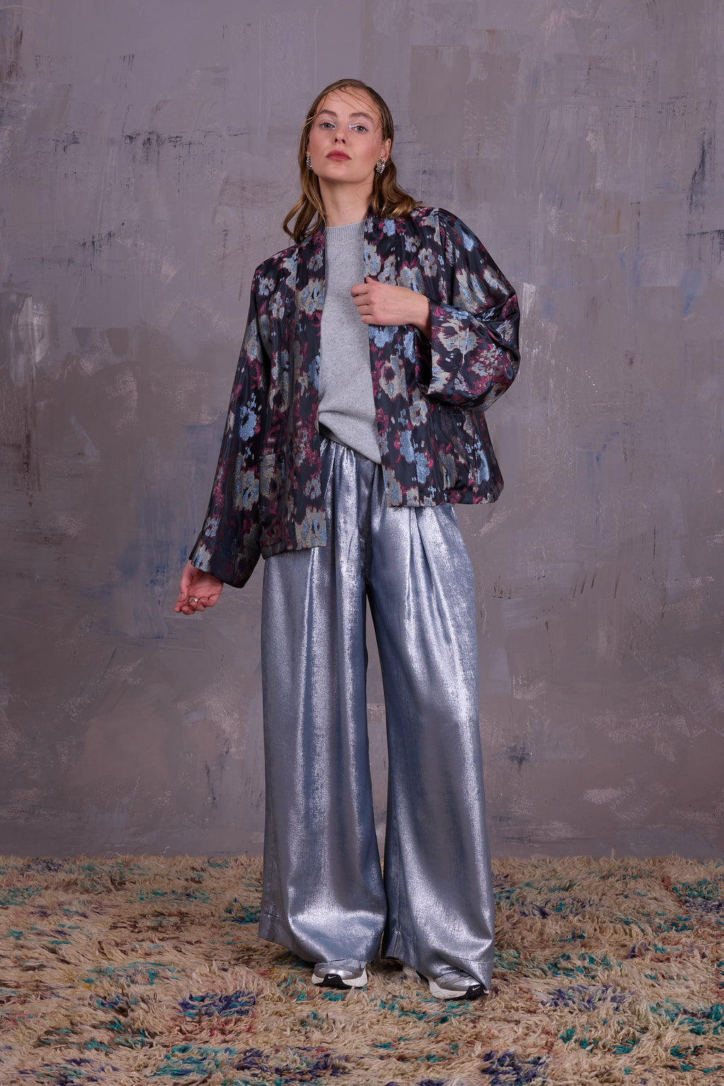 Geertje top in cloudy grey