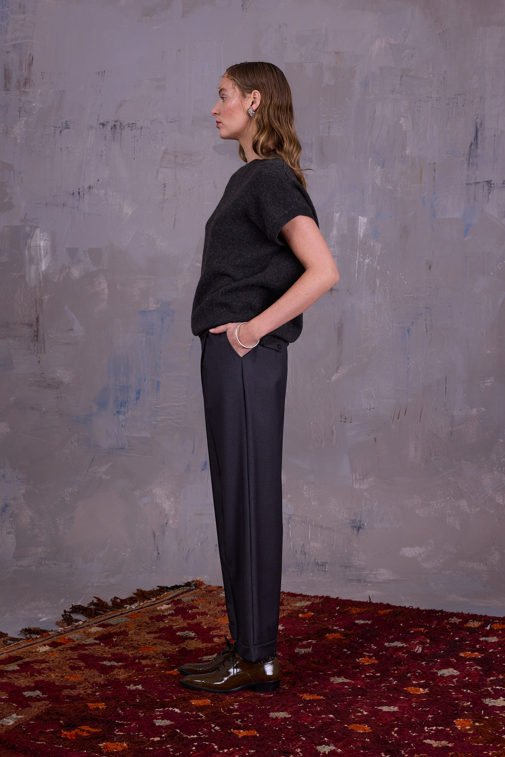 Geertje top in graphite