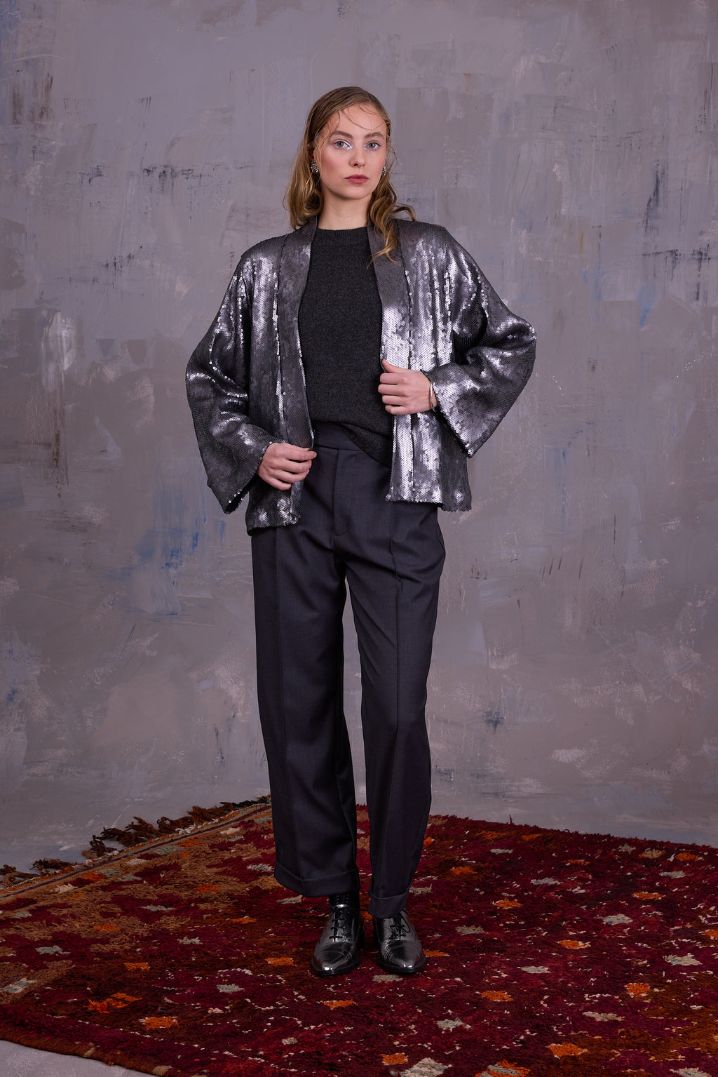 Geertje top in graphite