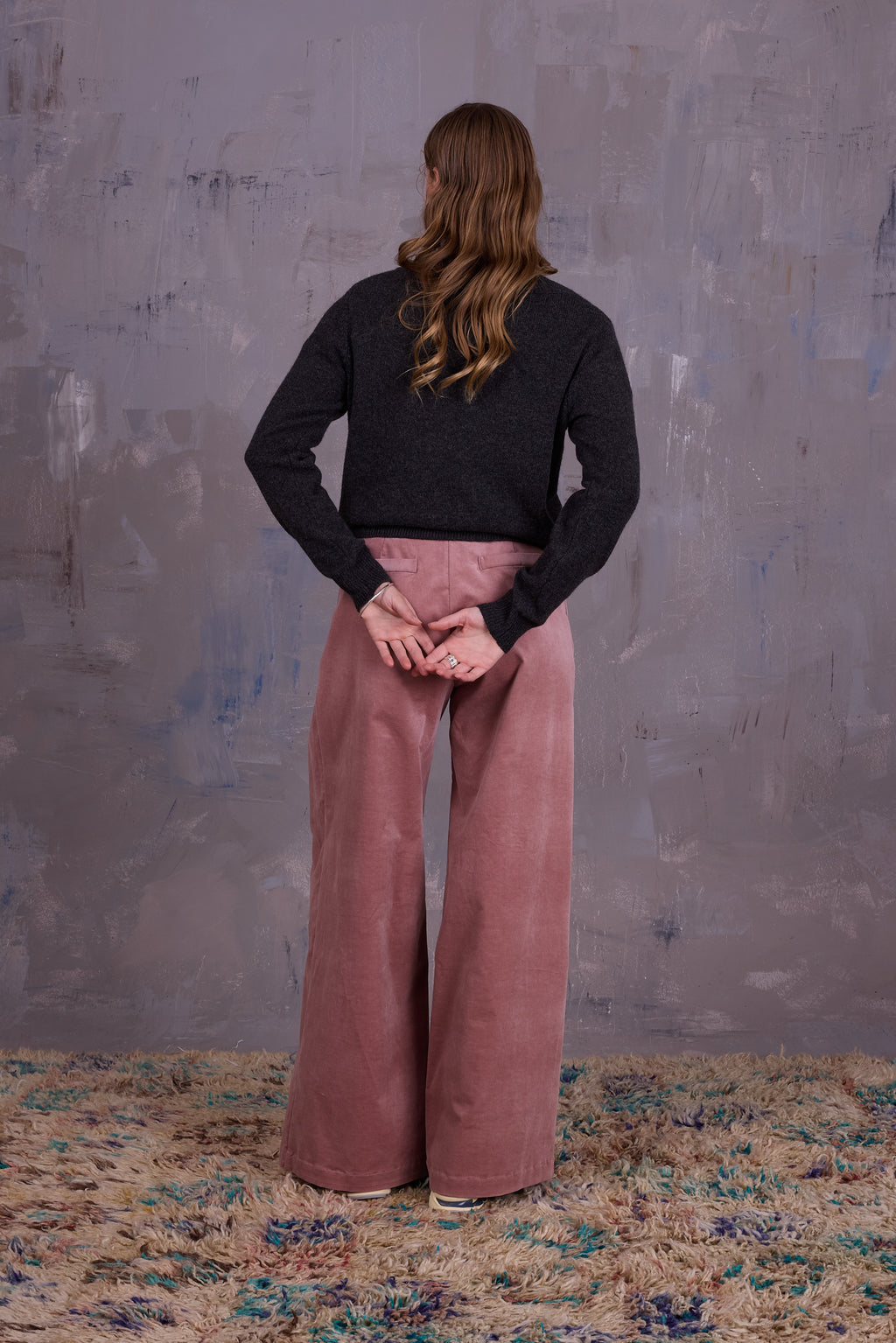 Gabrielle grafiet semi-cardigan
