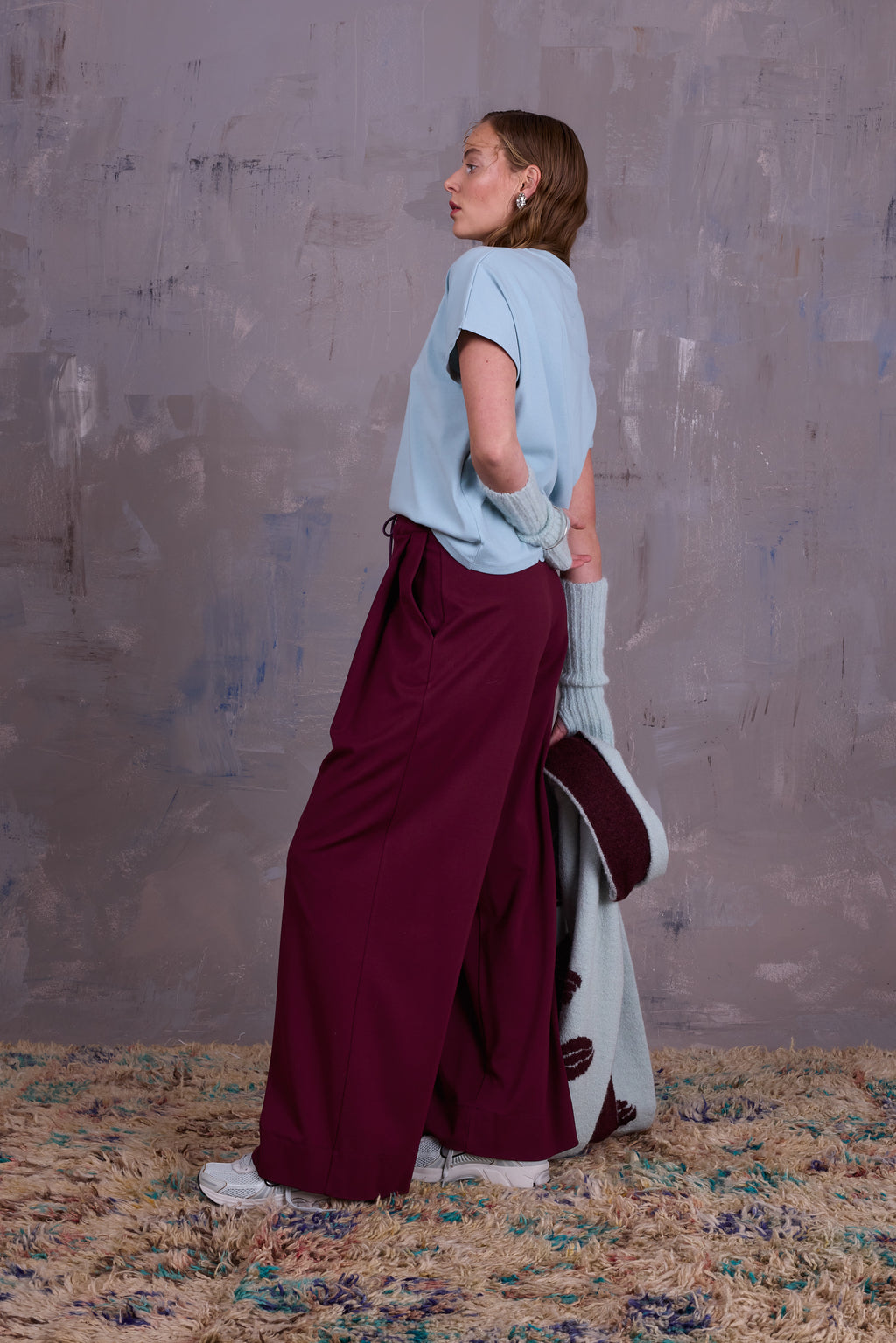 Geano broek in plum