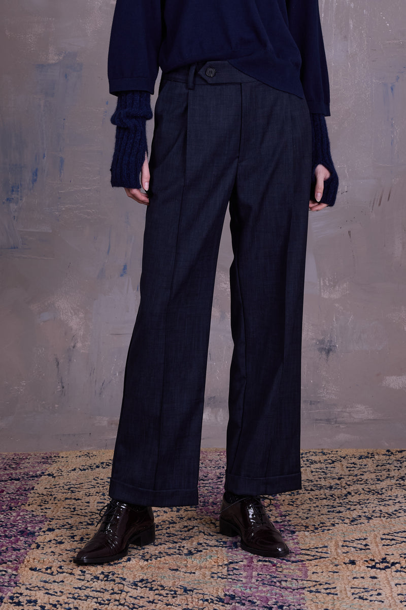 Enzo trousers in dark blue