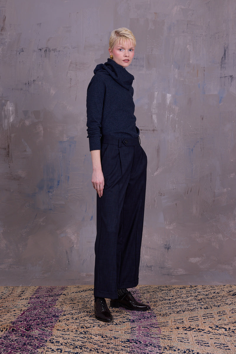 Enzo trousers in dark blue
