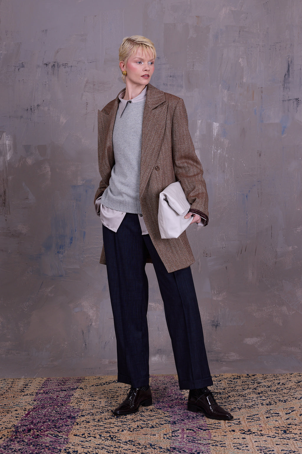 Enzo trousers in dark blue