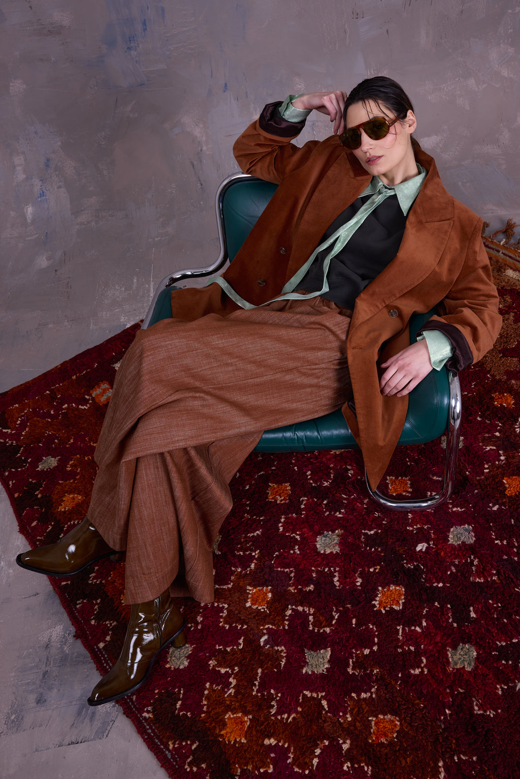 Freddy broek in hazelnut gabardine