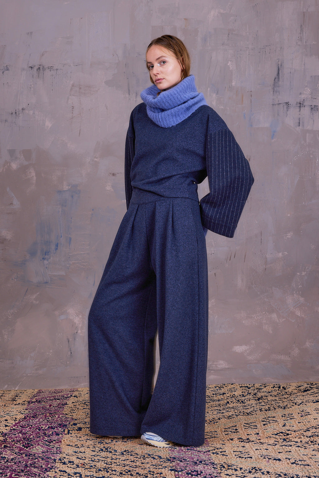 Egbert trousers in blue mix