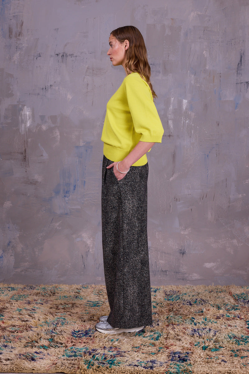 Egbert trousers in dark herringbone