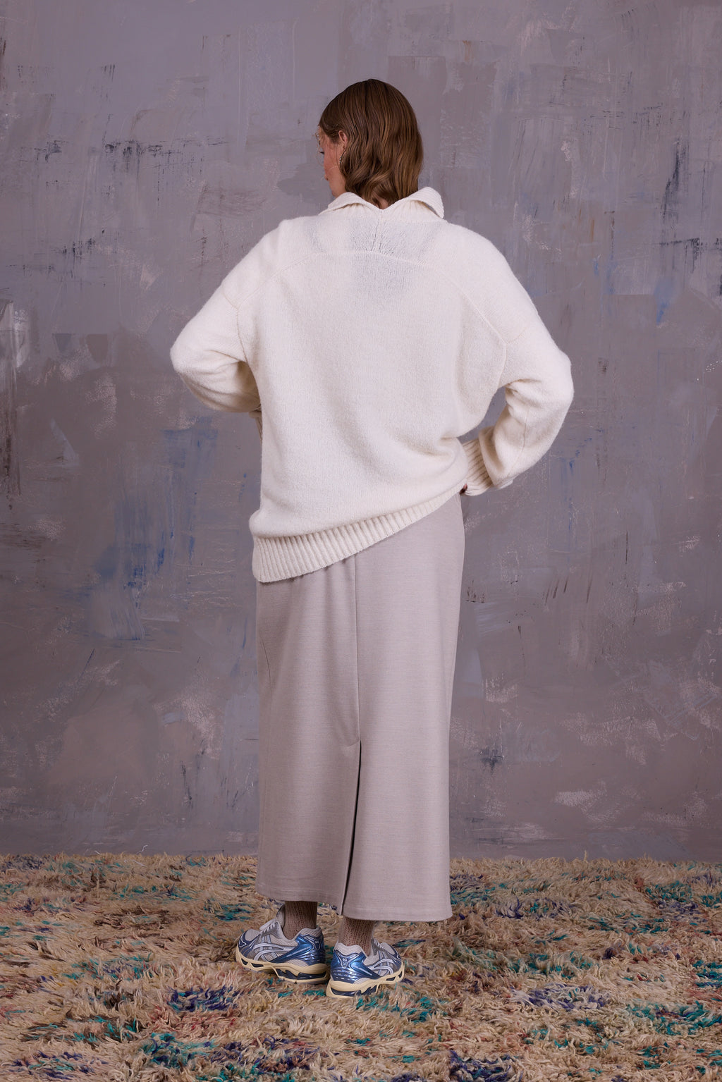 Emmanuel skirt in light grey blend