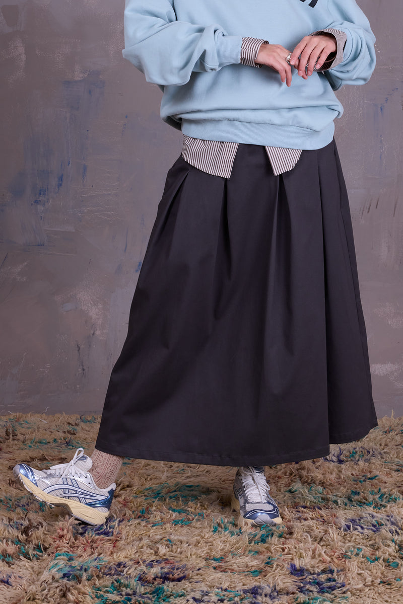 Fieke rok in charcoal