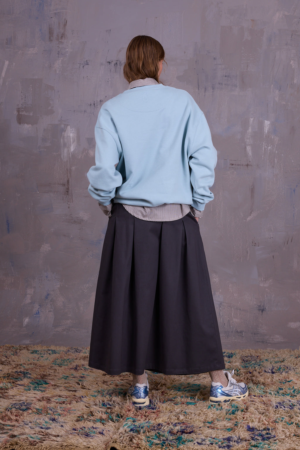 Fieke rok in charcoal