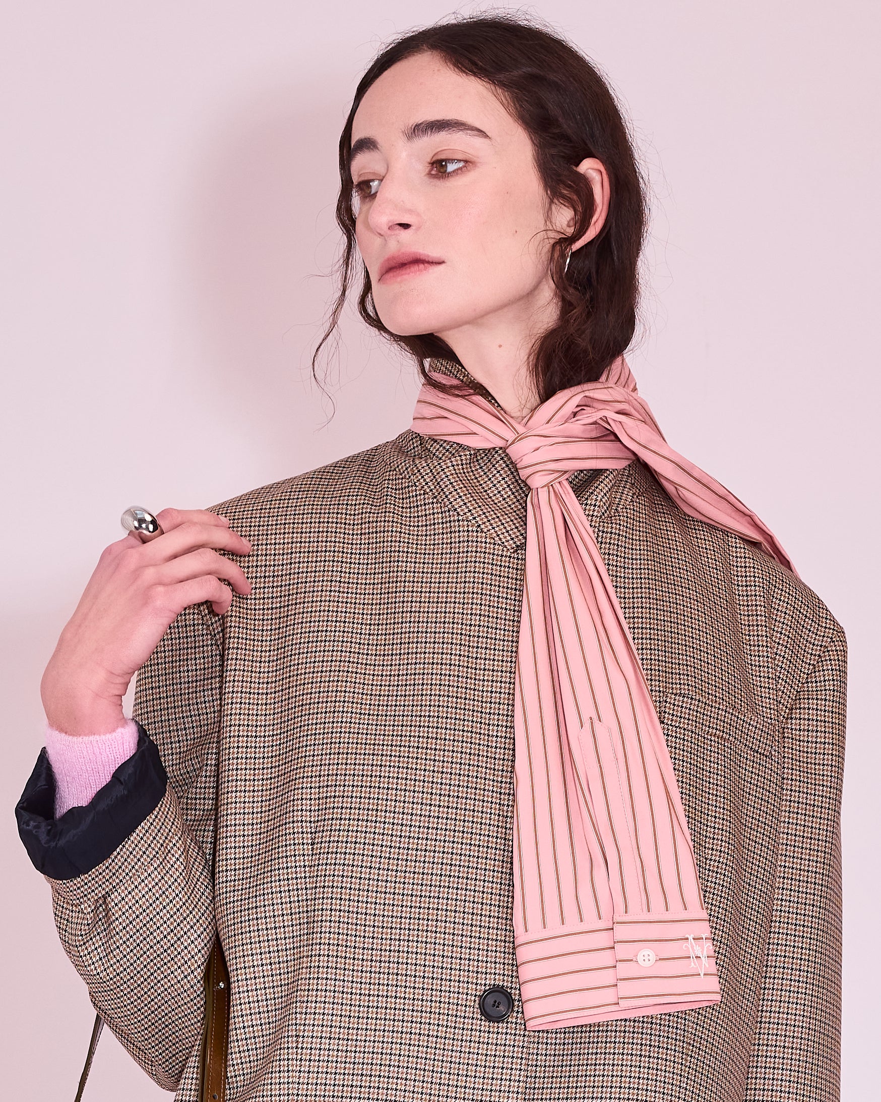 Ganna scarf in rosette / mocha