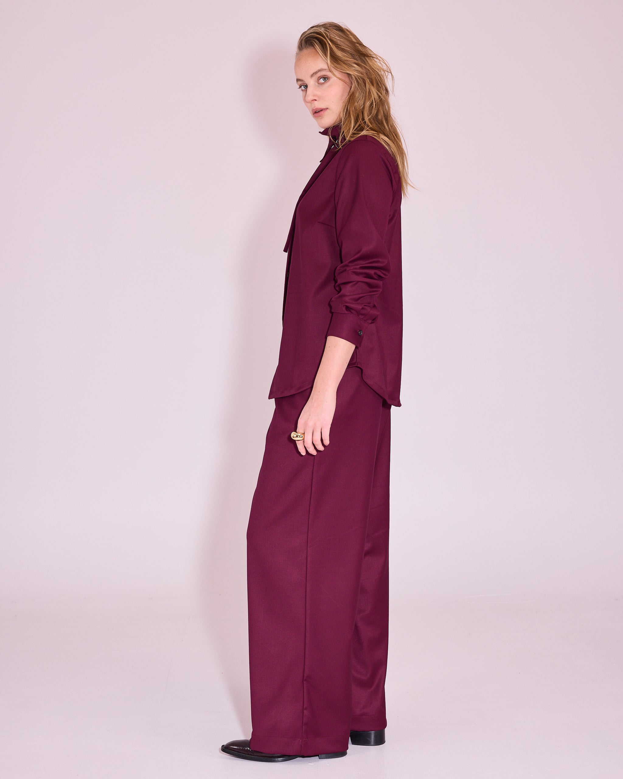 Jasmin hemd in red plum