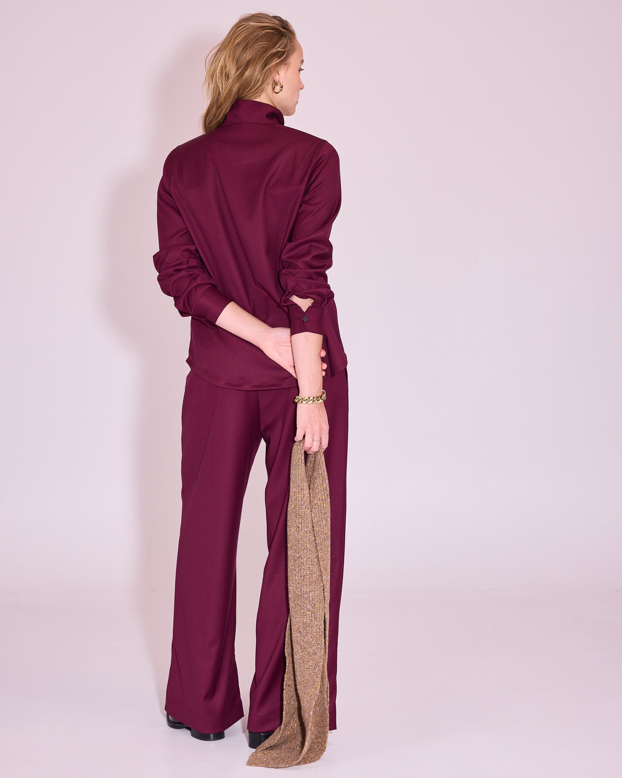 Jasmin hemd in red plum