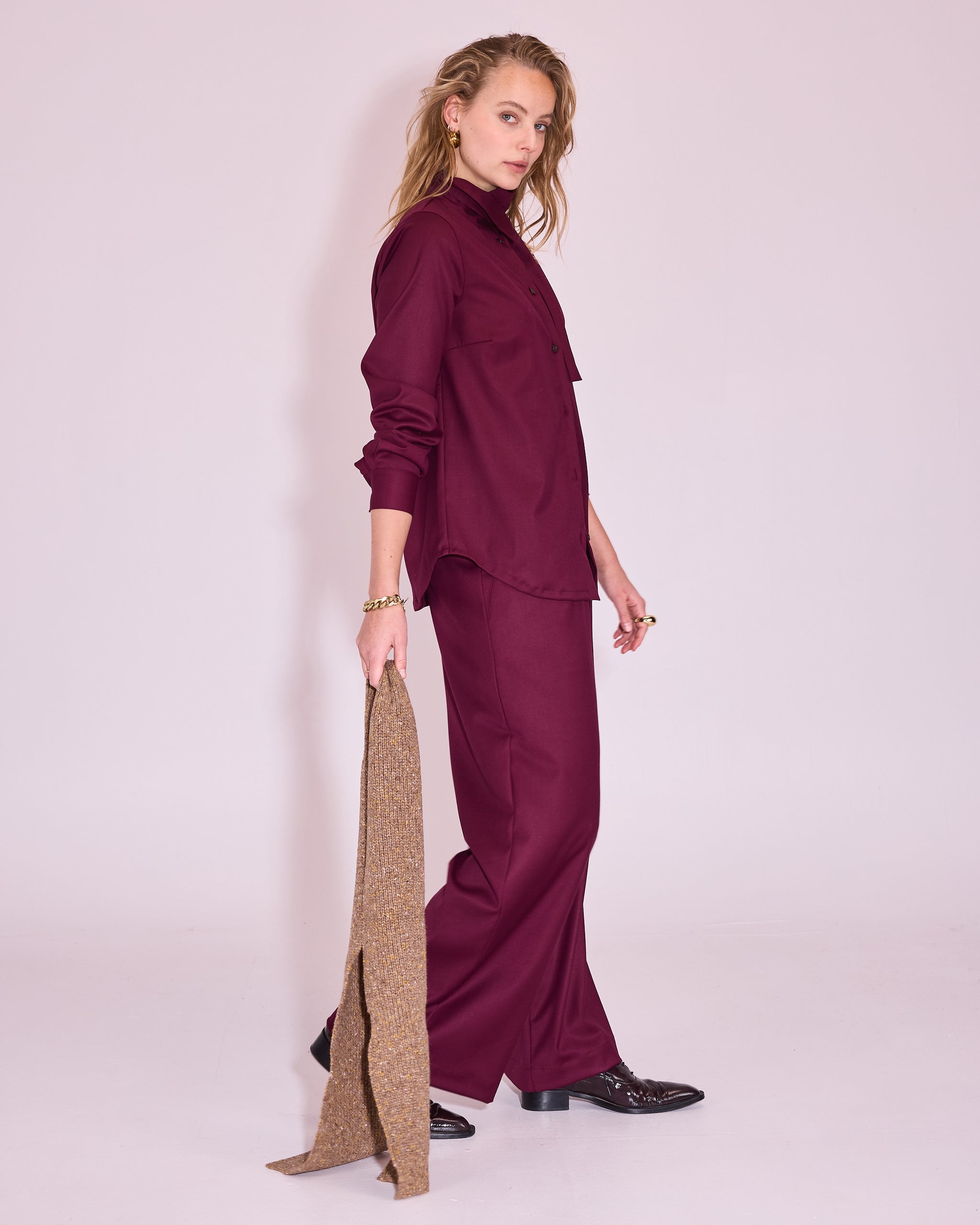 Jasmin hemd in red plum