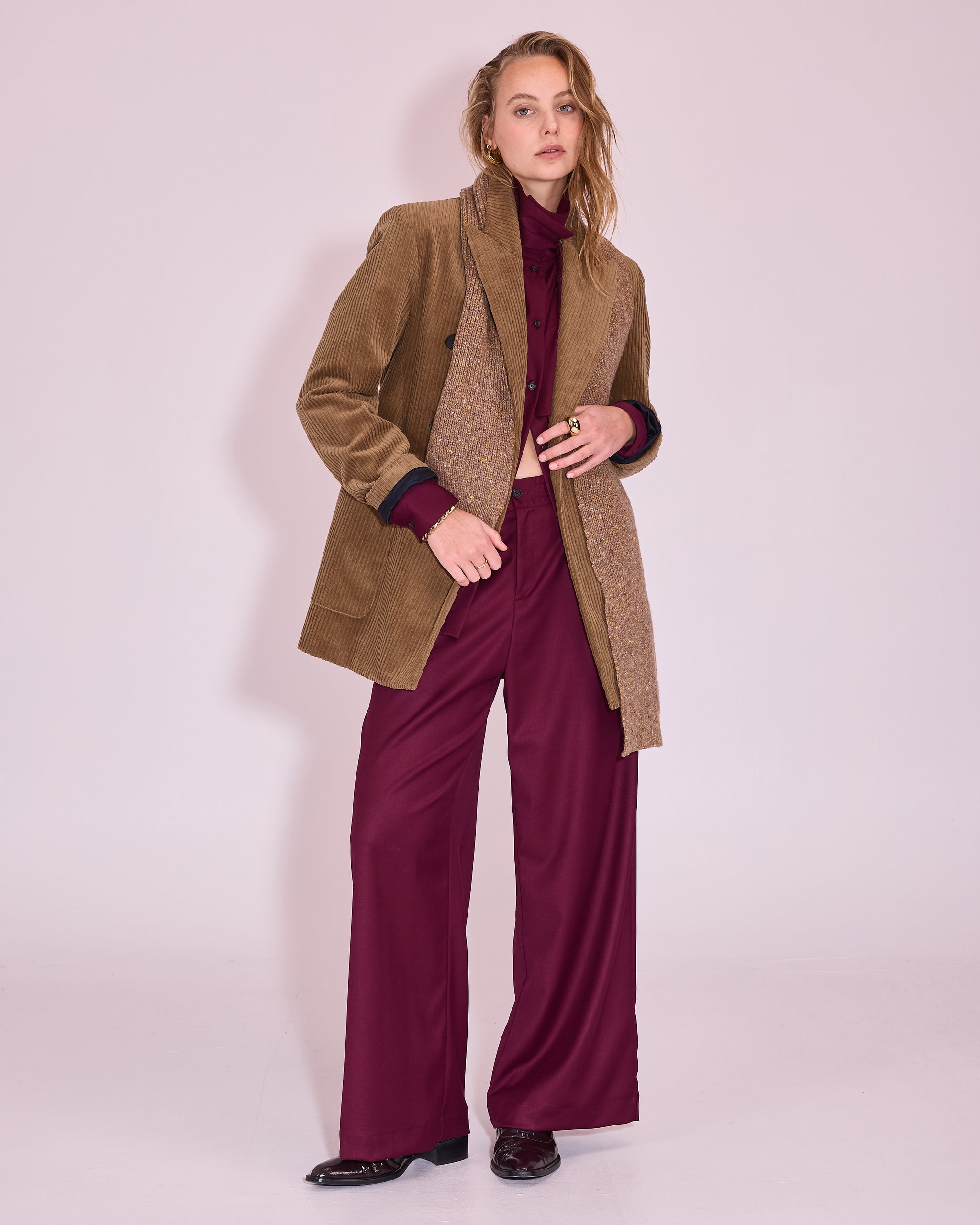 Jasmin hemd in red plum