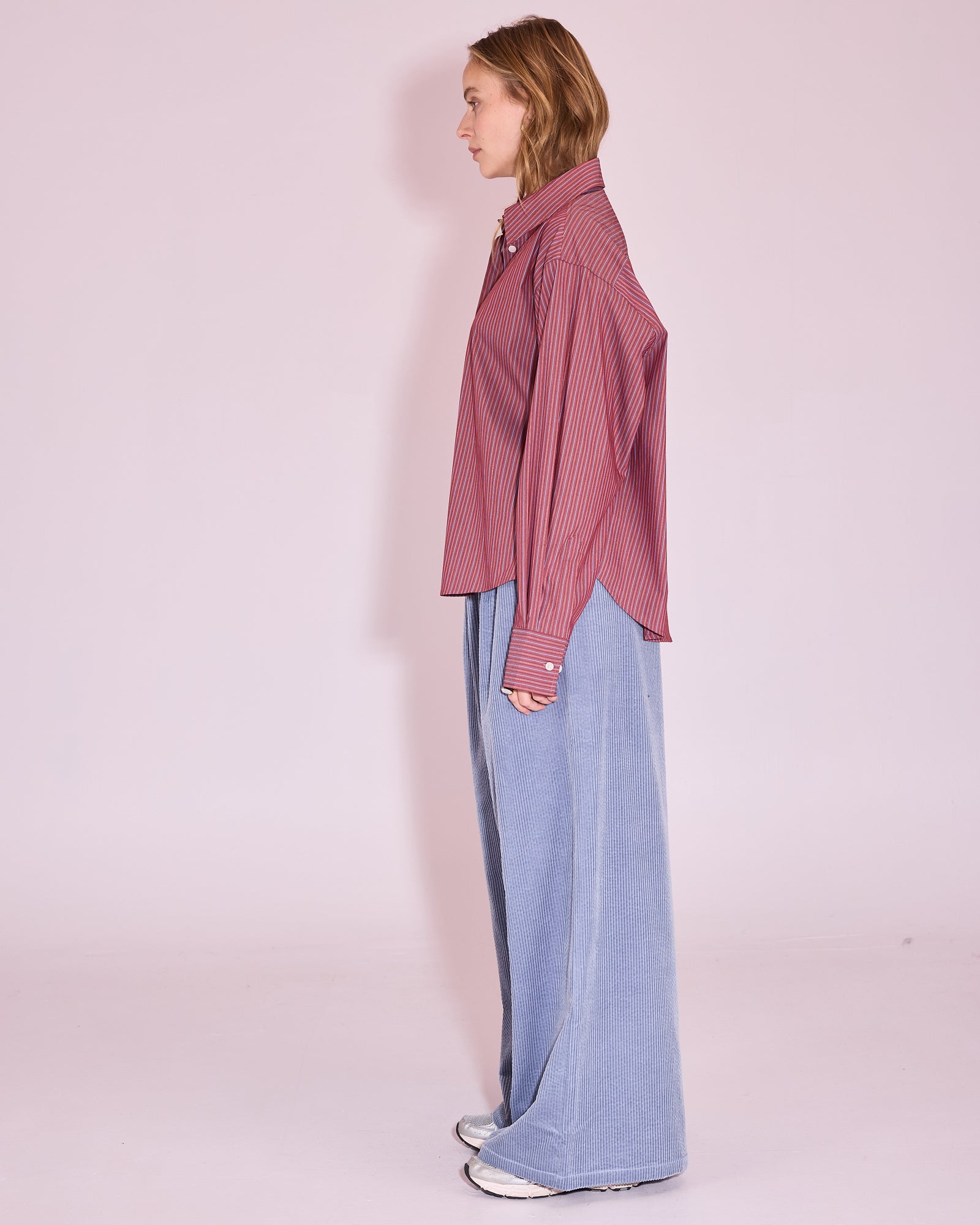 Hermine hemd in rosewood / blue
