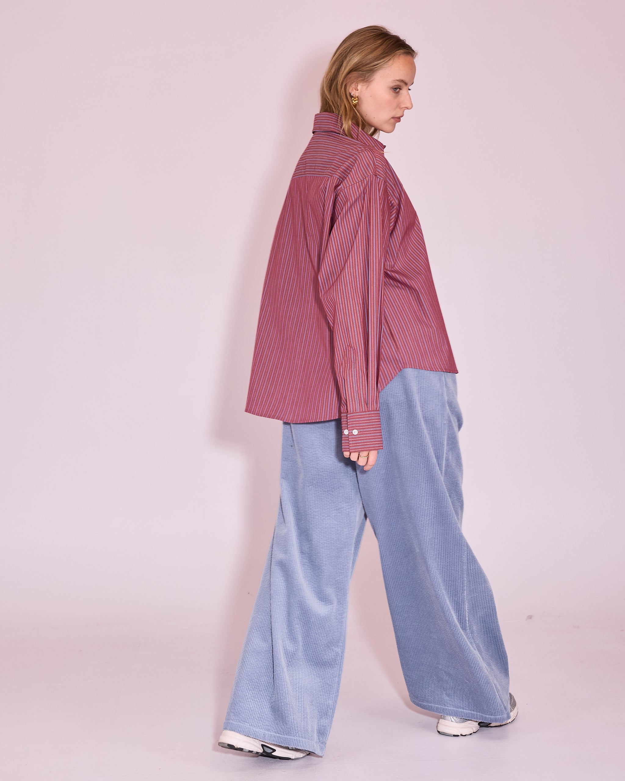 Hermine hemd in rosewood / blue