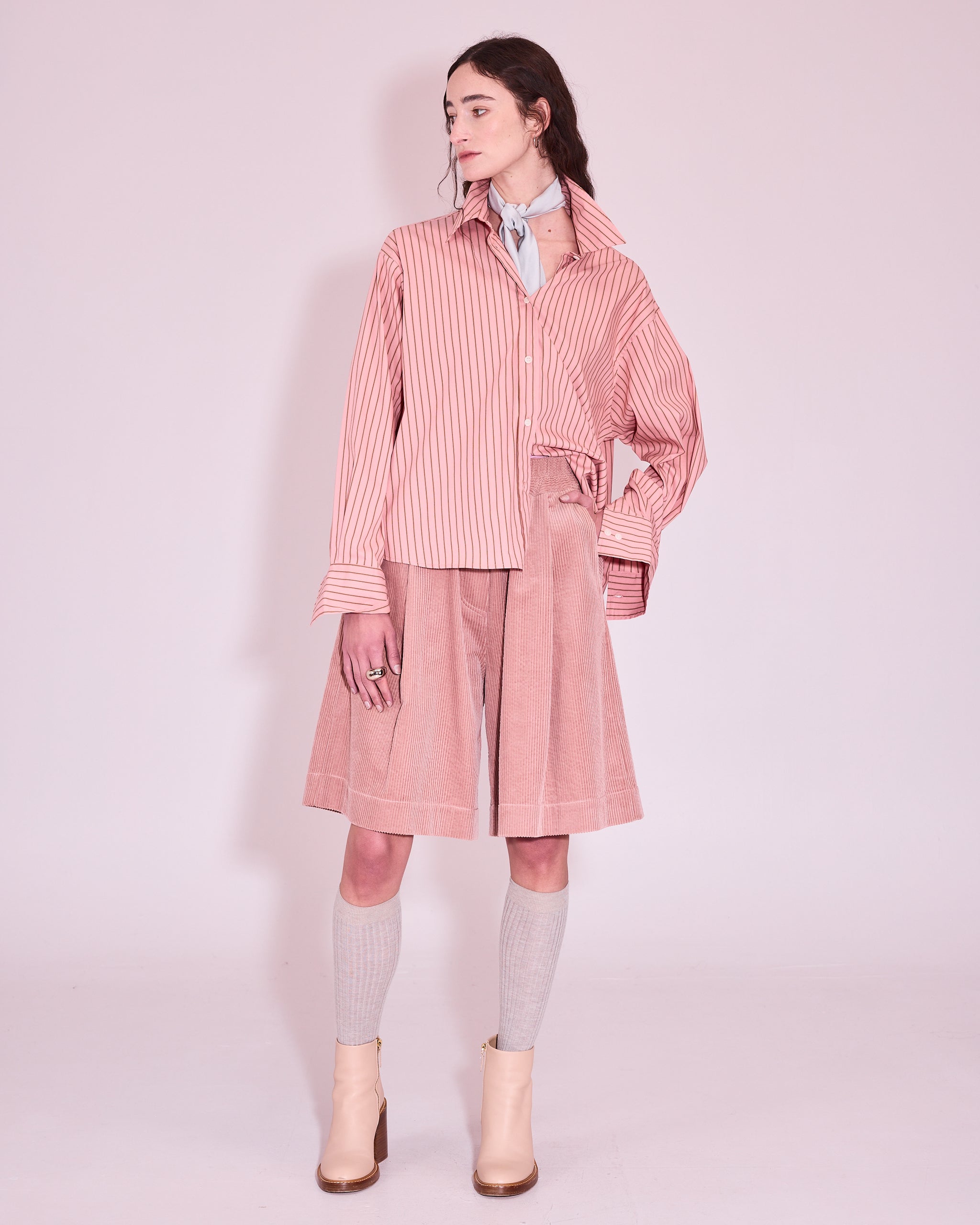 Hermine hemd in rosette / mocha