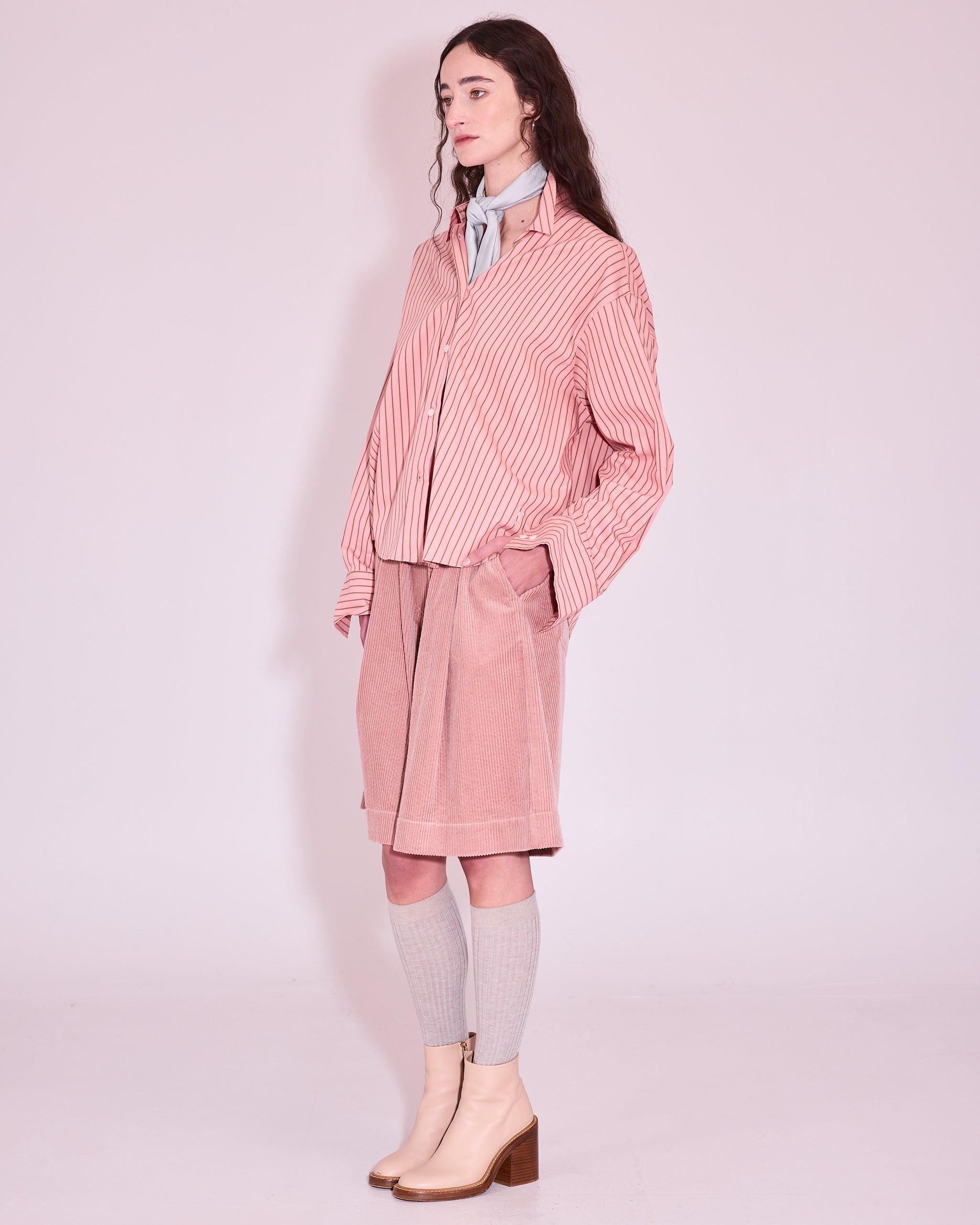Hermine hemd in rosette / mocha