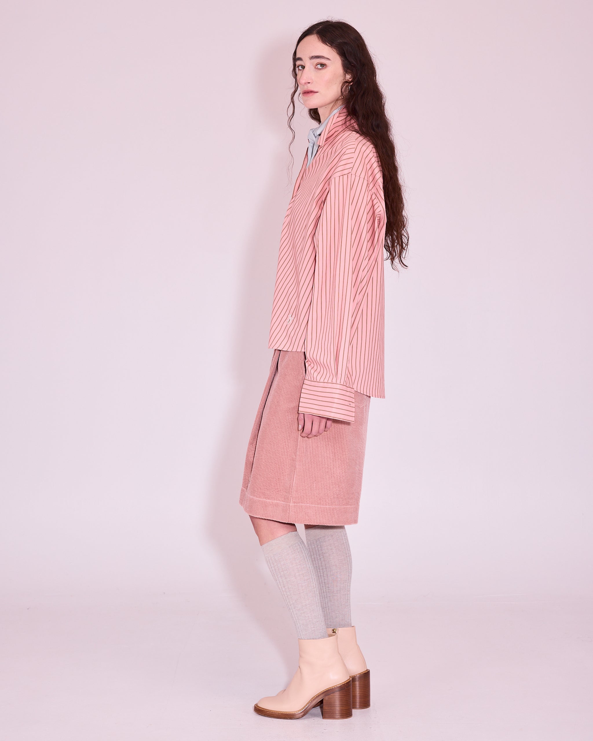 Hermine hemd in rosette / mocha