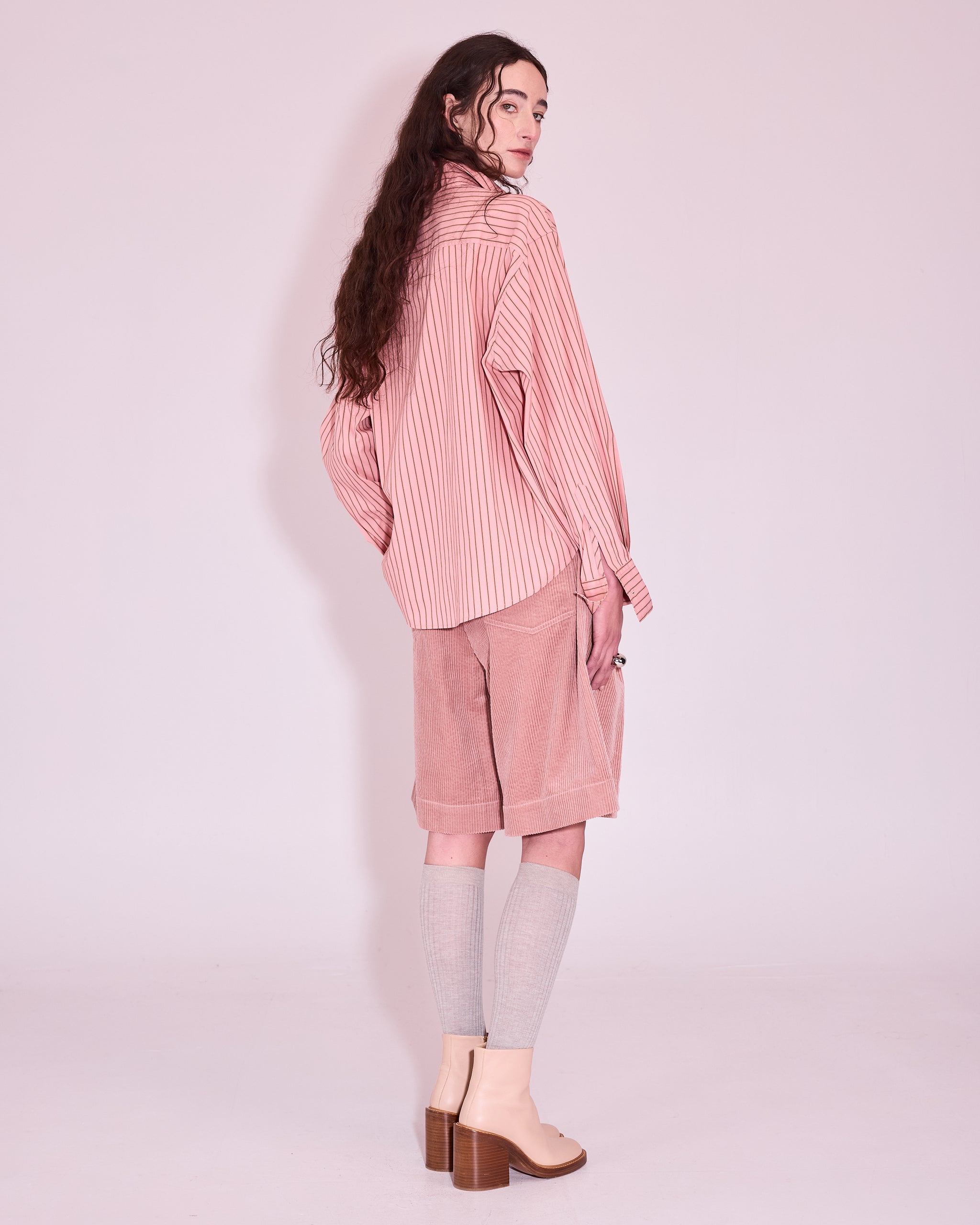 Hermine hemd in rosette / mocha