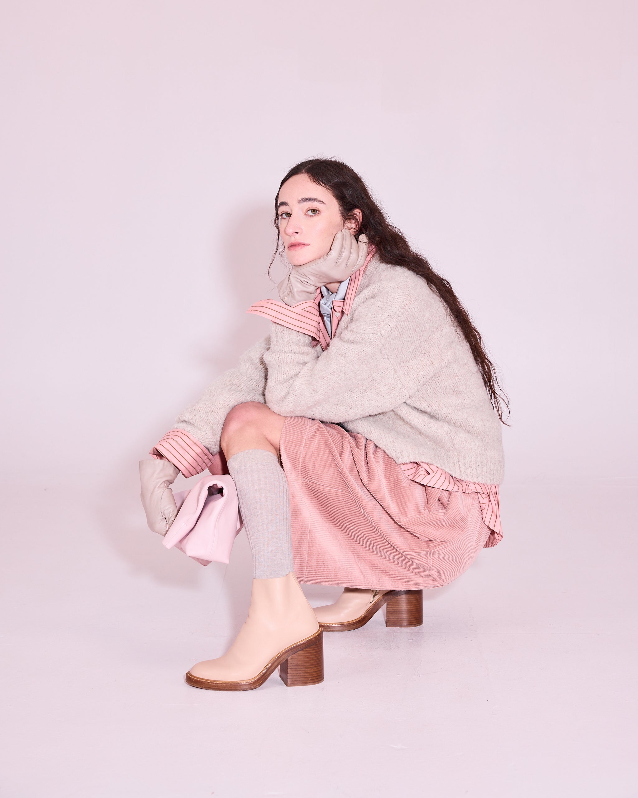 Hermine hemd in rosette / mocha