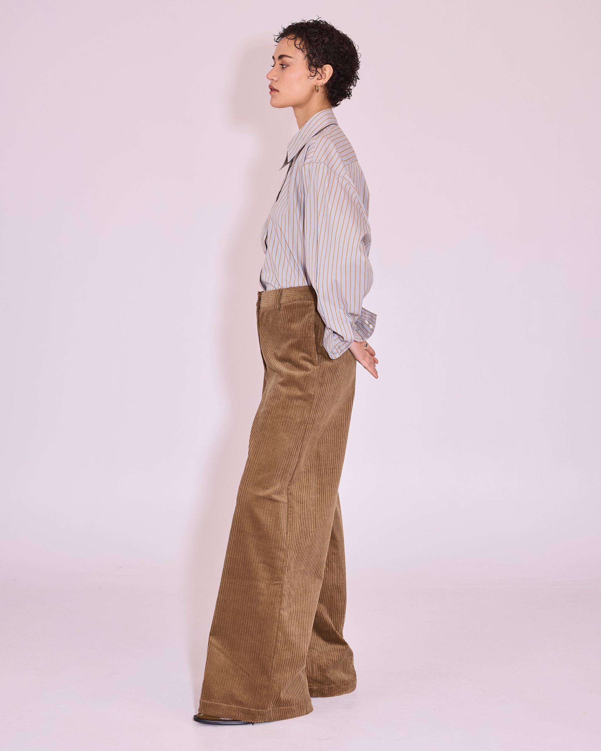 Hermine hemd in harbor mist / mustard