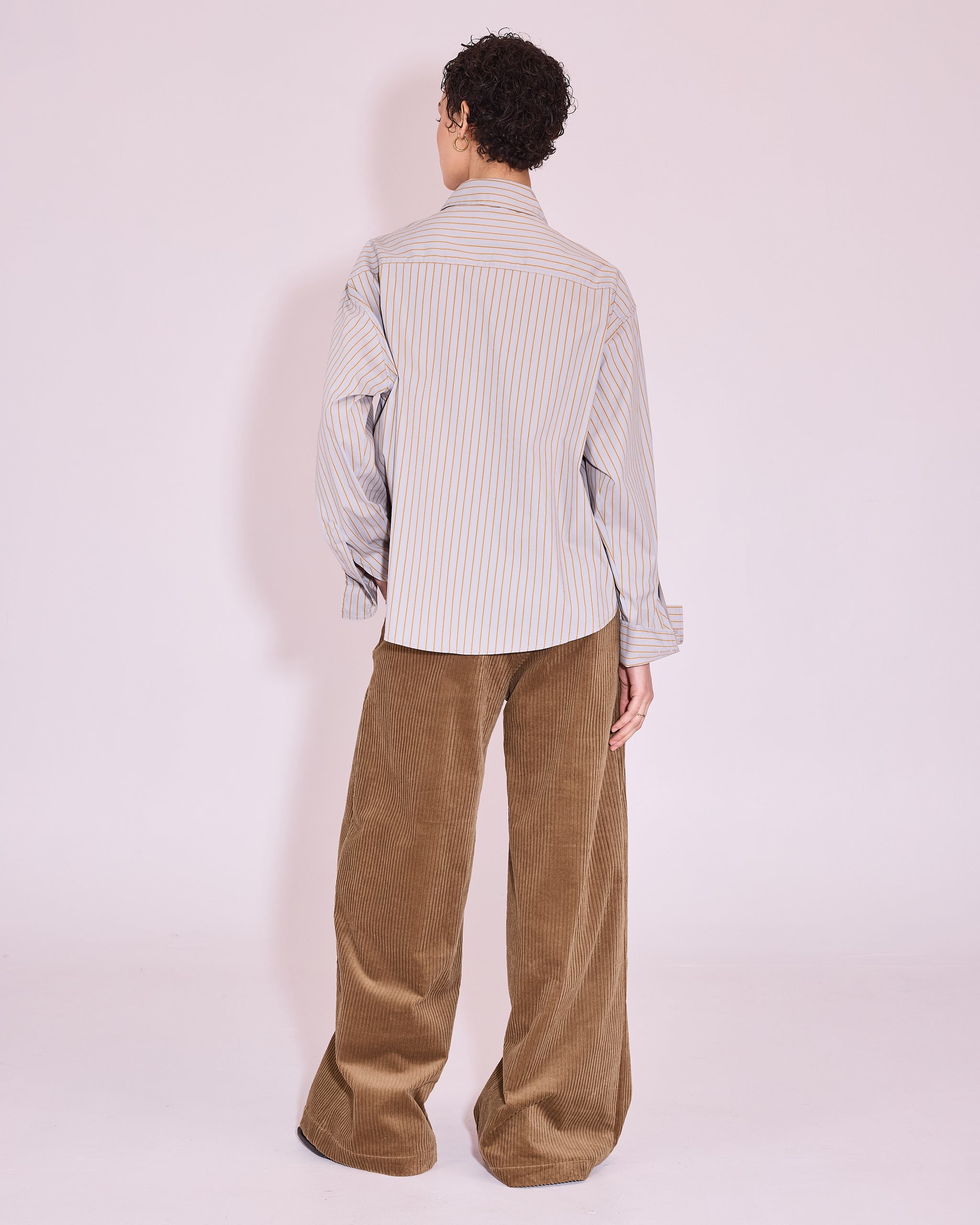 Hermine hemd in harbor mist / mustard