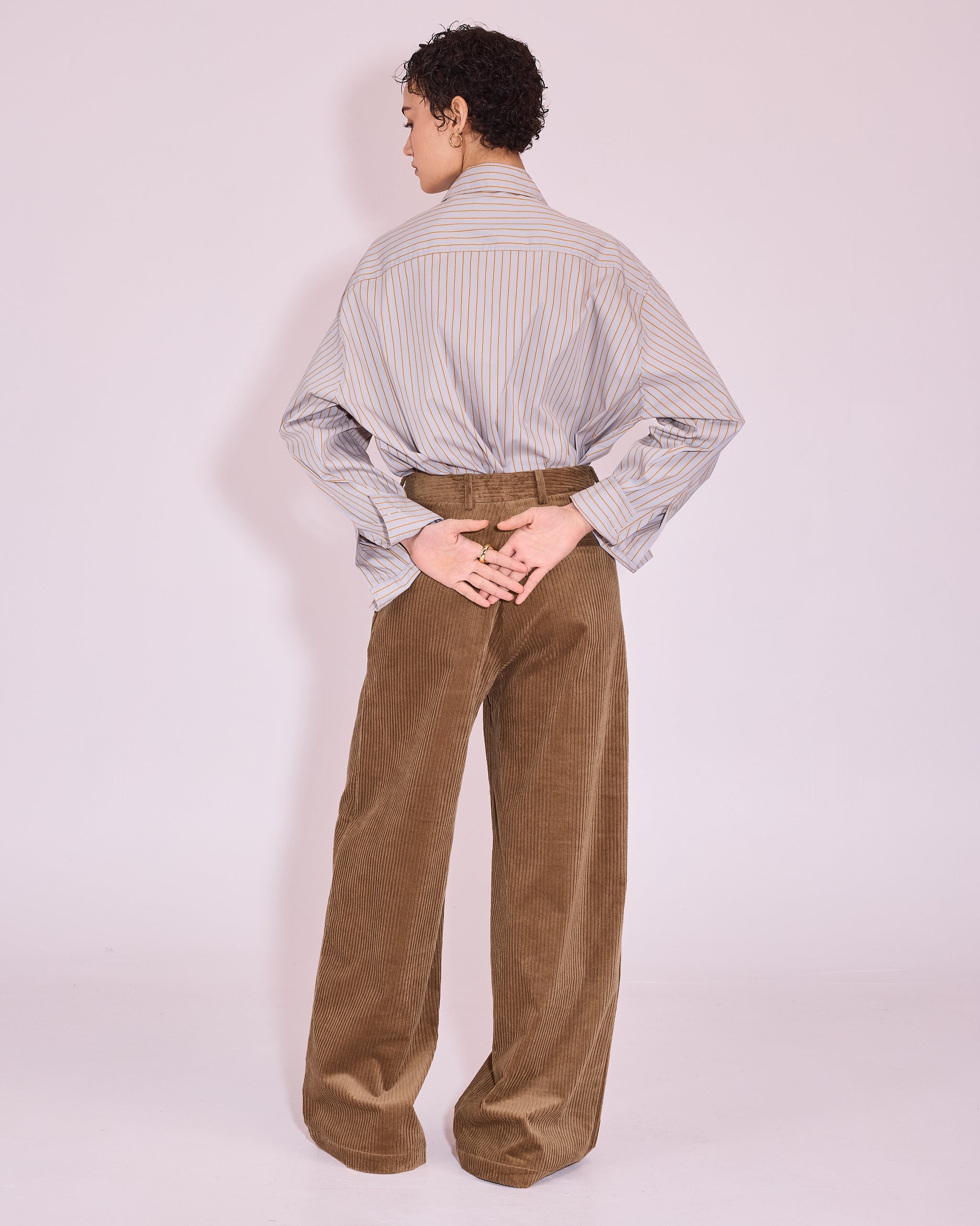Hermine hemd in harbor mist / mustard