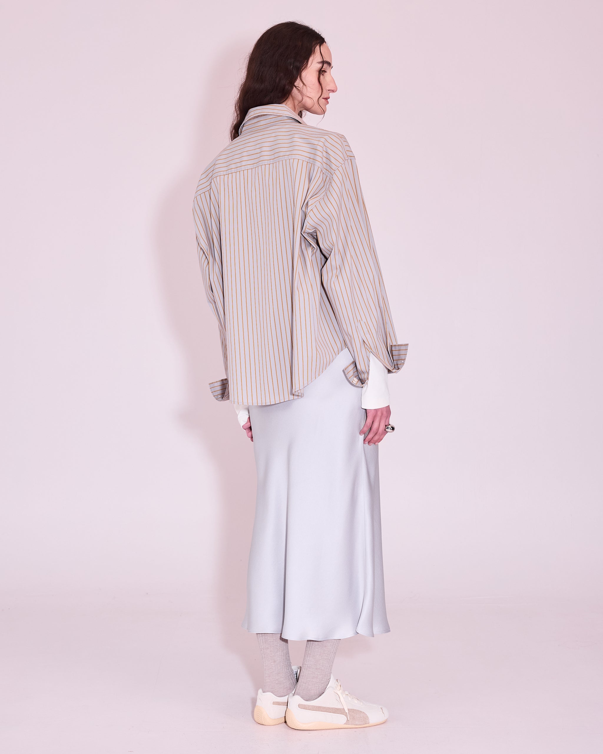 Hermine hemd in harbor mist / mustard