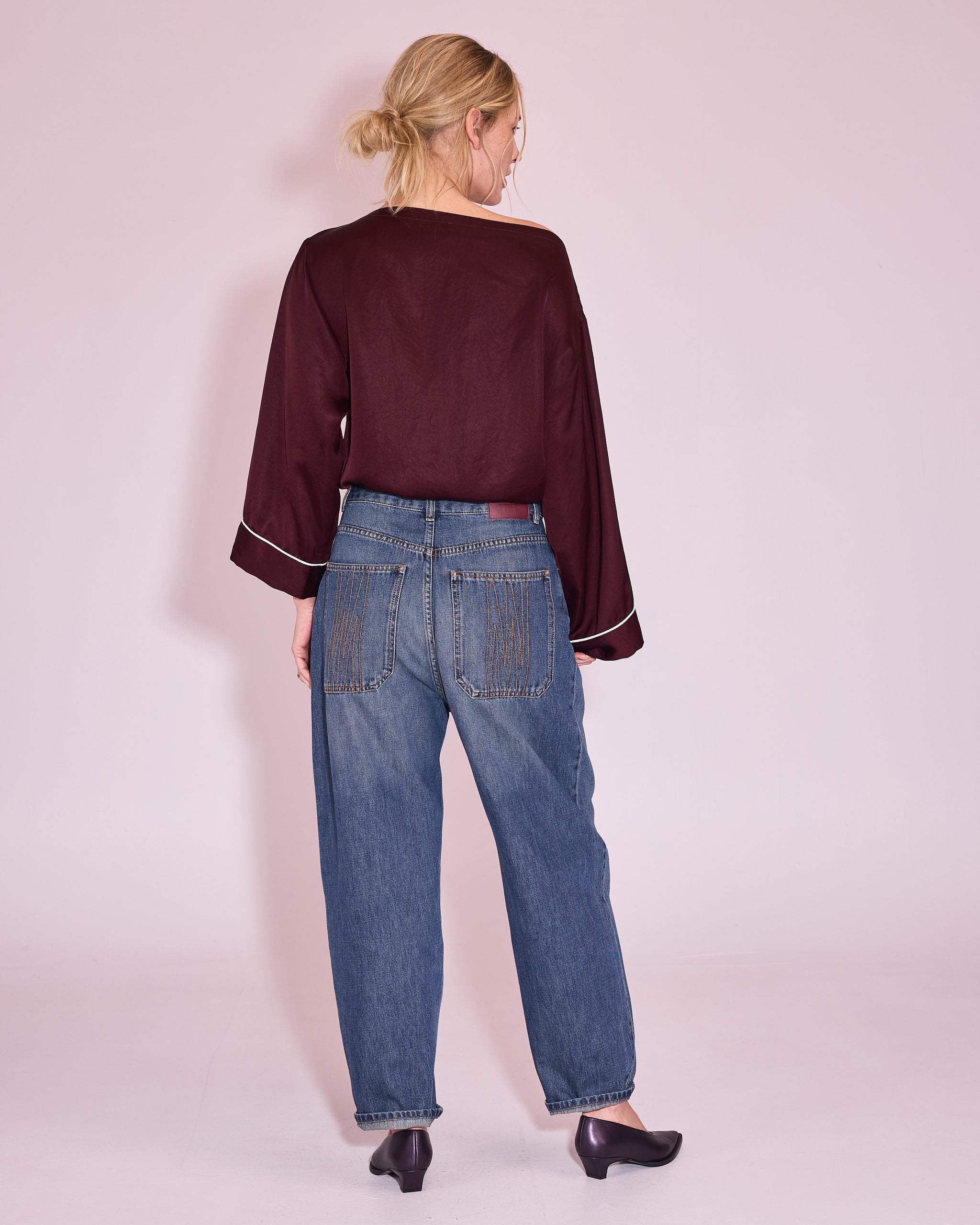 Jane blouse in burgundy
