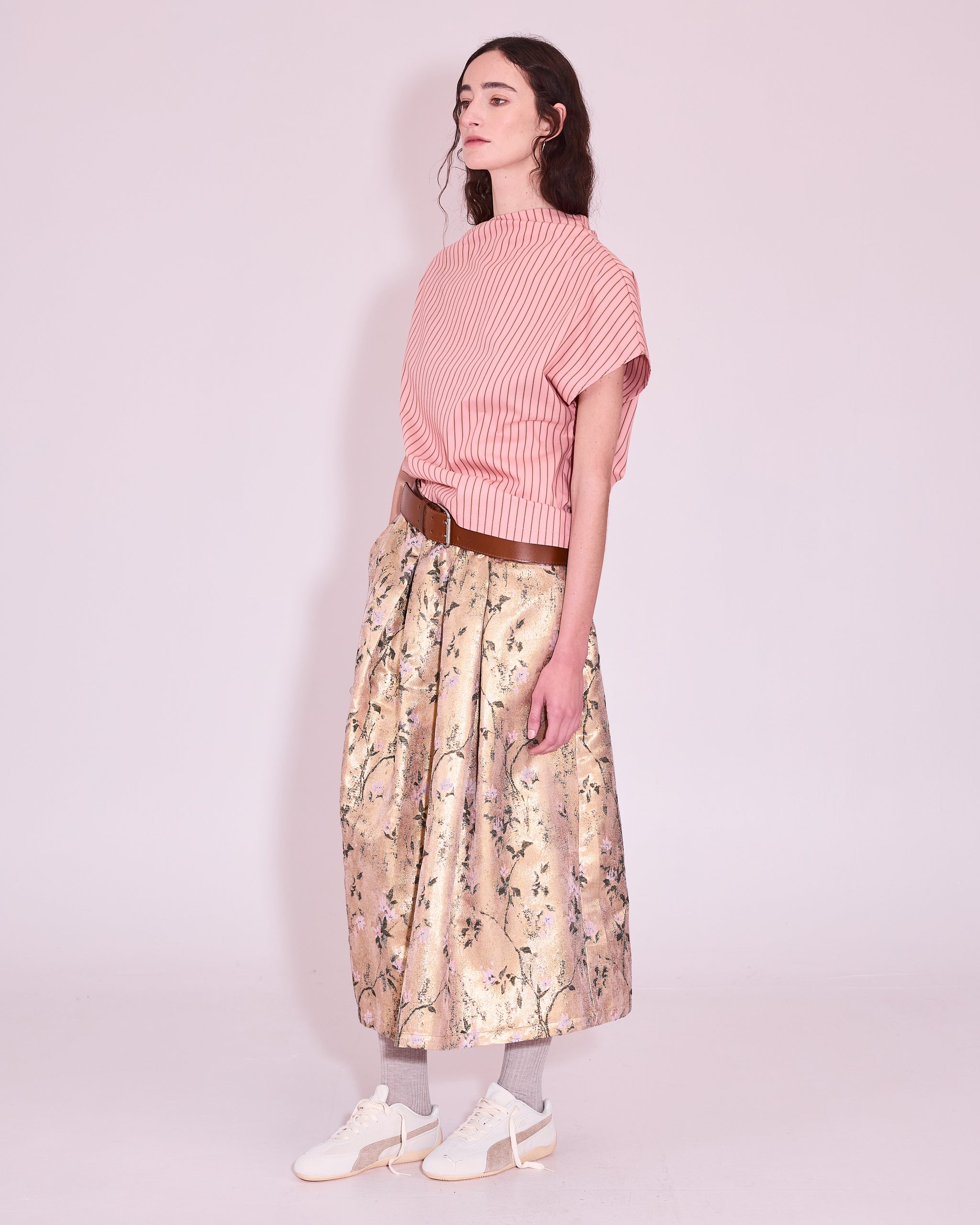 Feline top in rosette / mocha