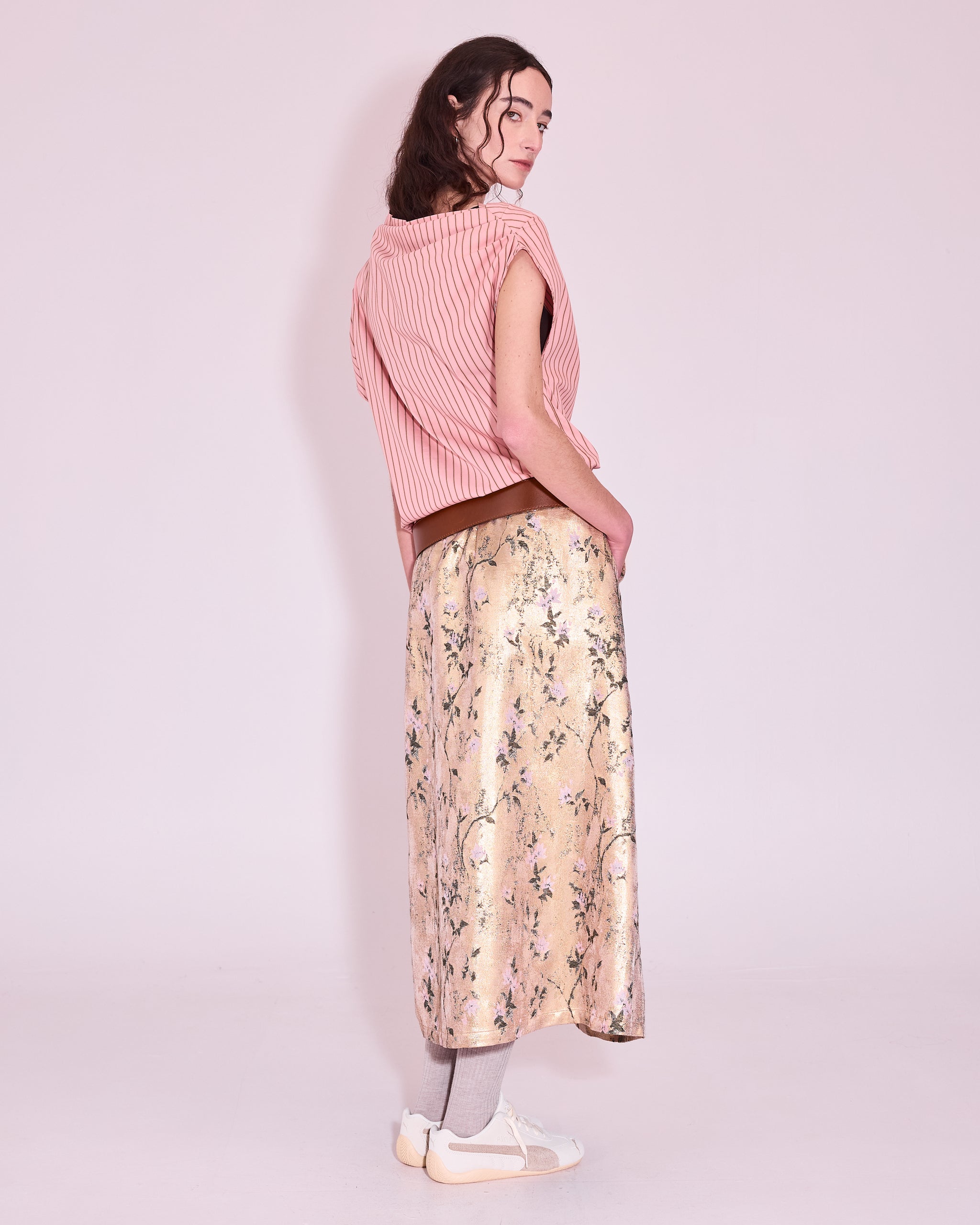 Feline top in rosette / mocha