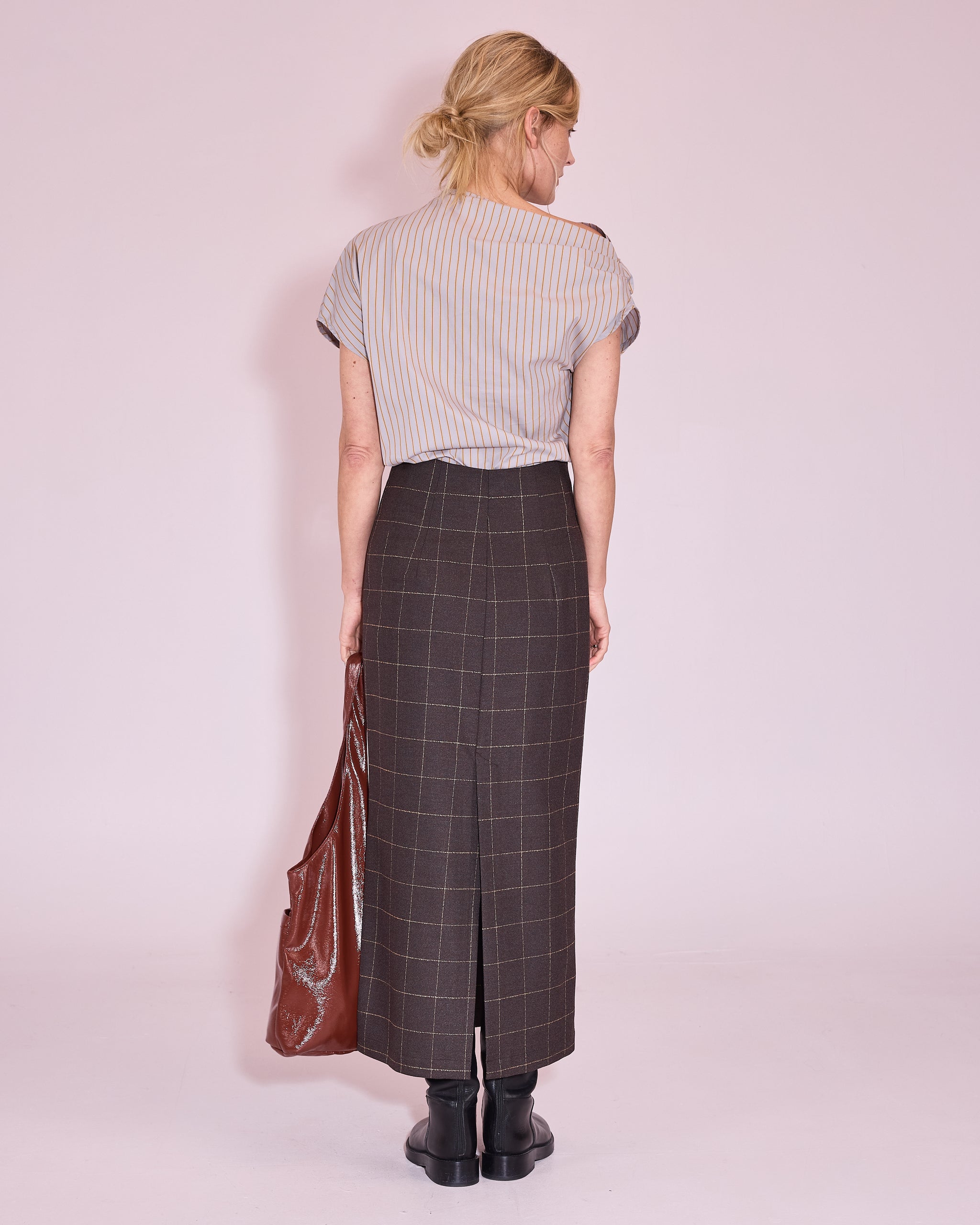 Feline top in harbor mist / mustard
