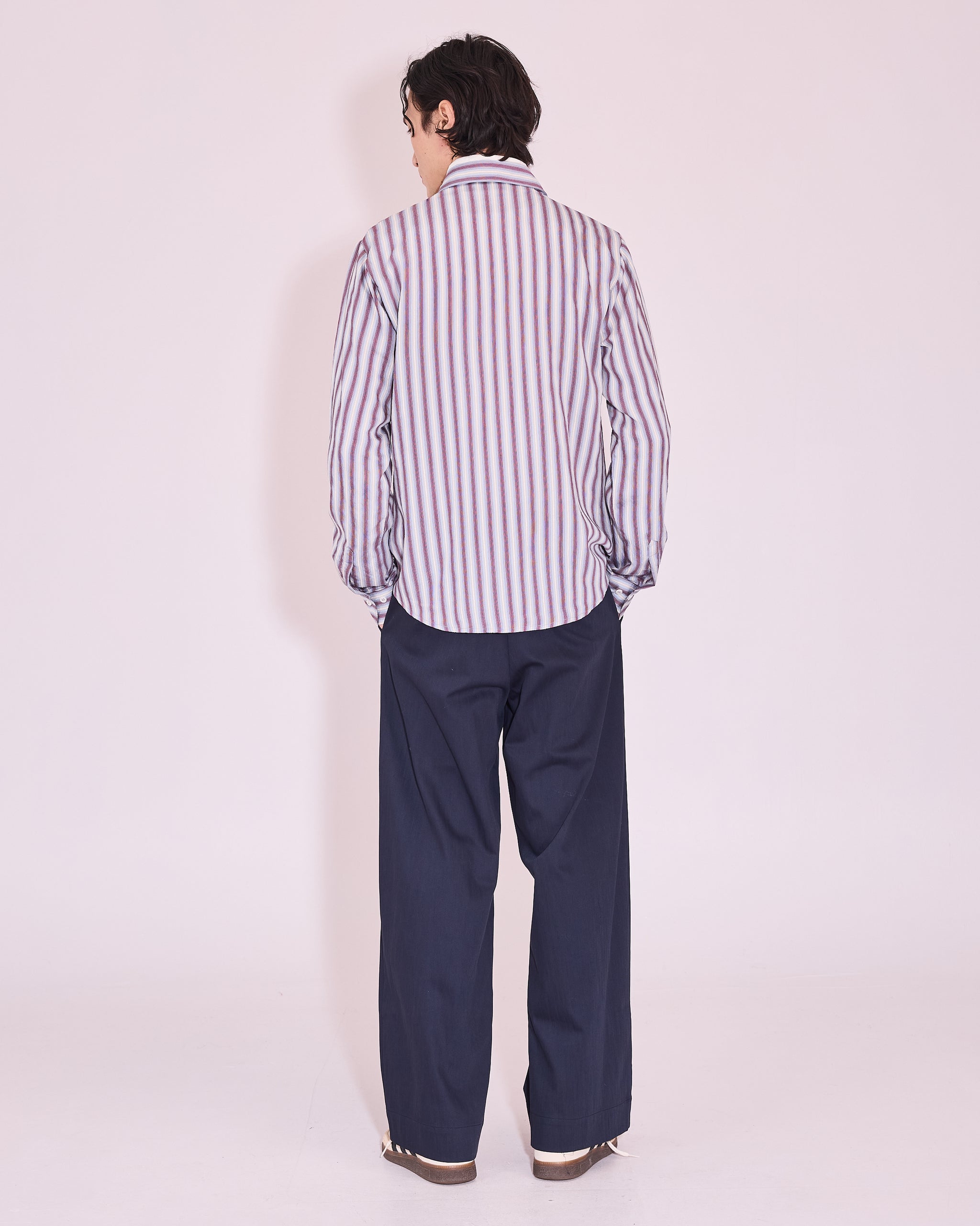 Godfried shirt in burgundy / white / blue
