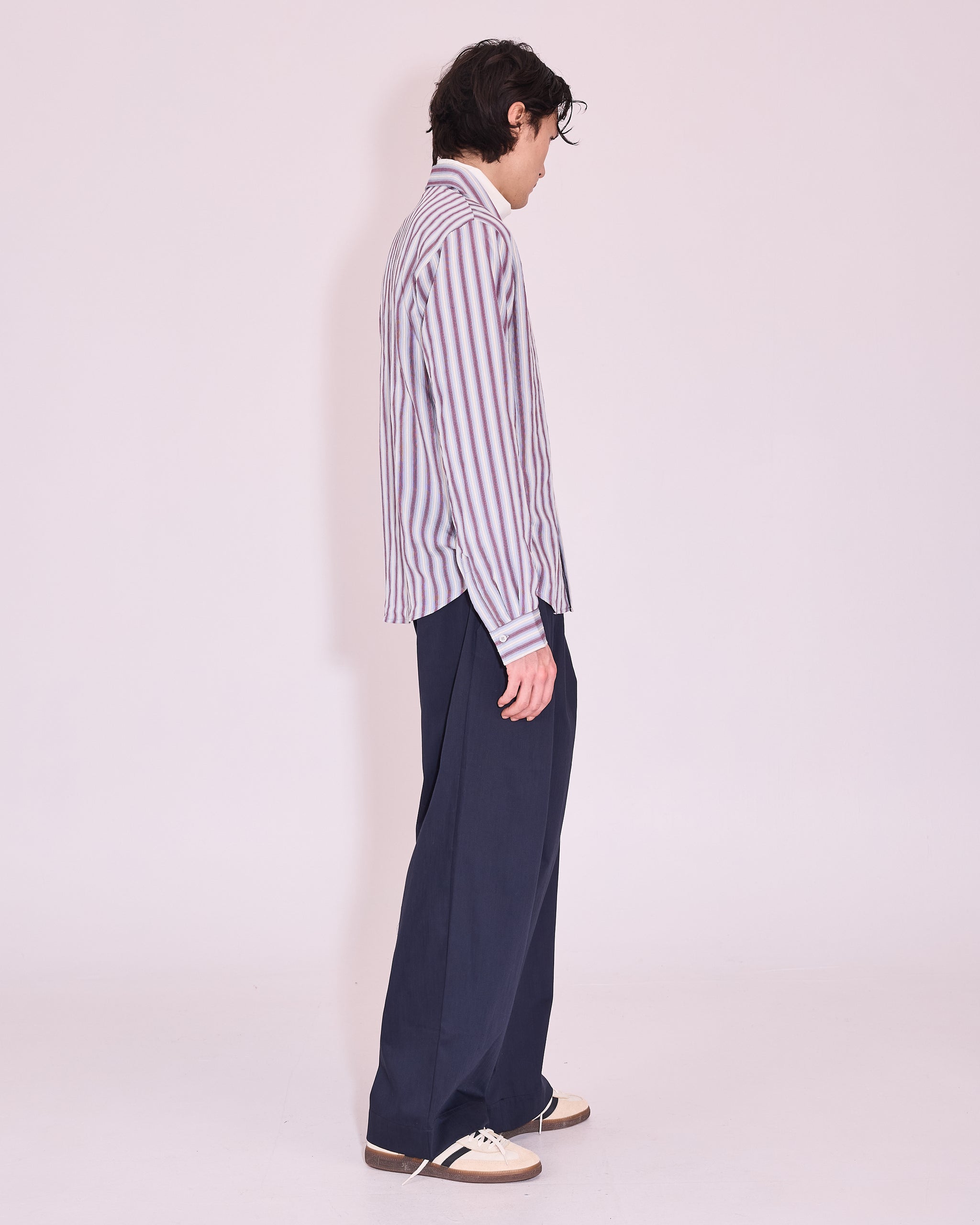Godfried shirt in burgundy / white / blue