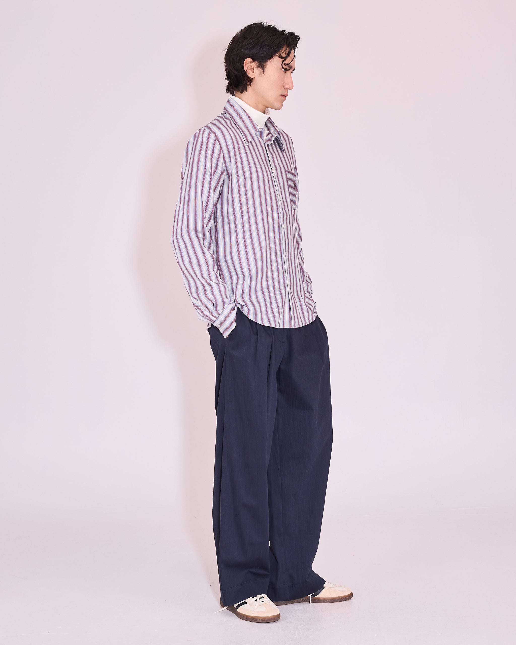 Godfried shirt in burgundy / white / blue