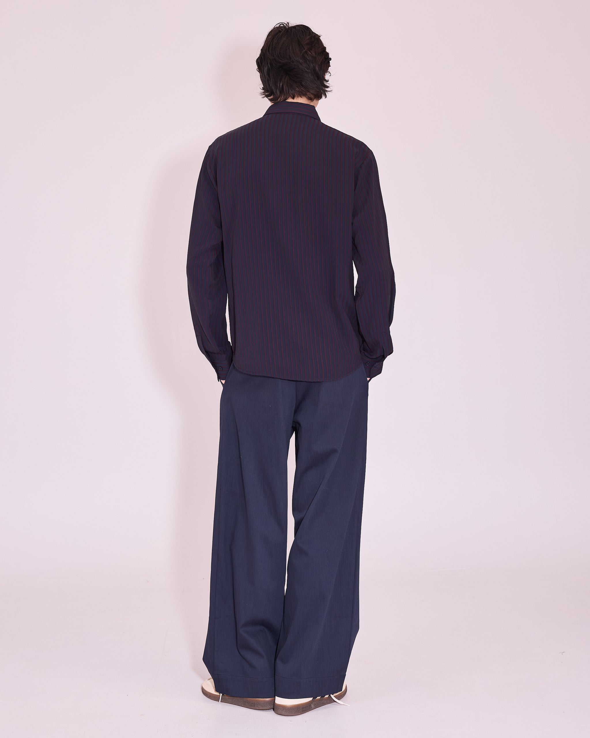 Godfried hemd in dark blue / burgundy