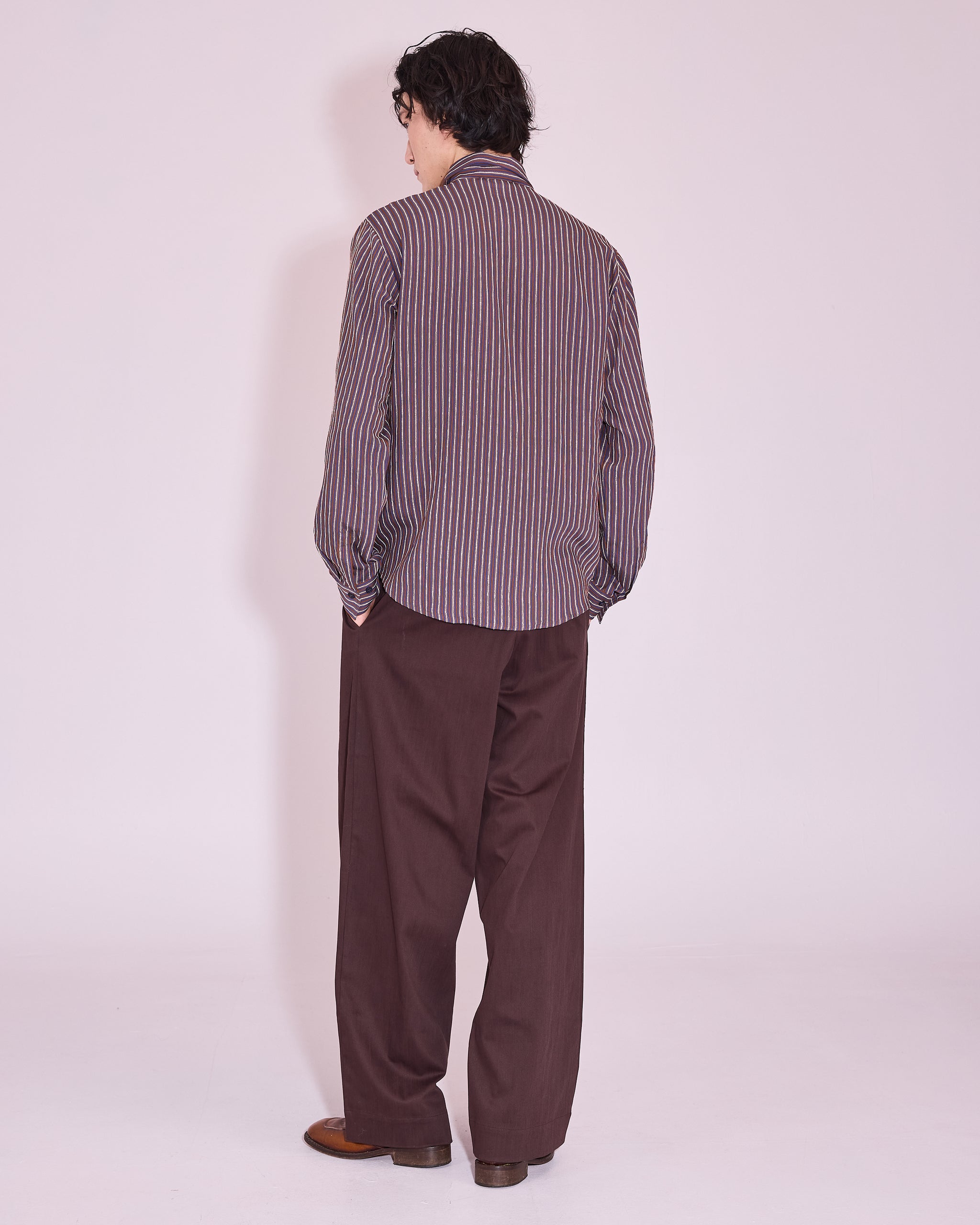 Godfried shirt in brown / blue / white
